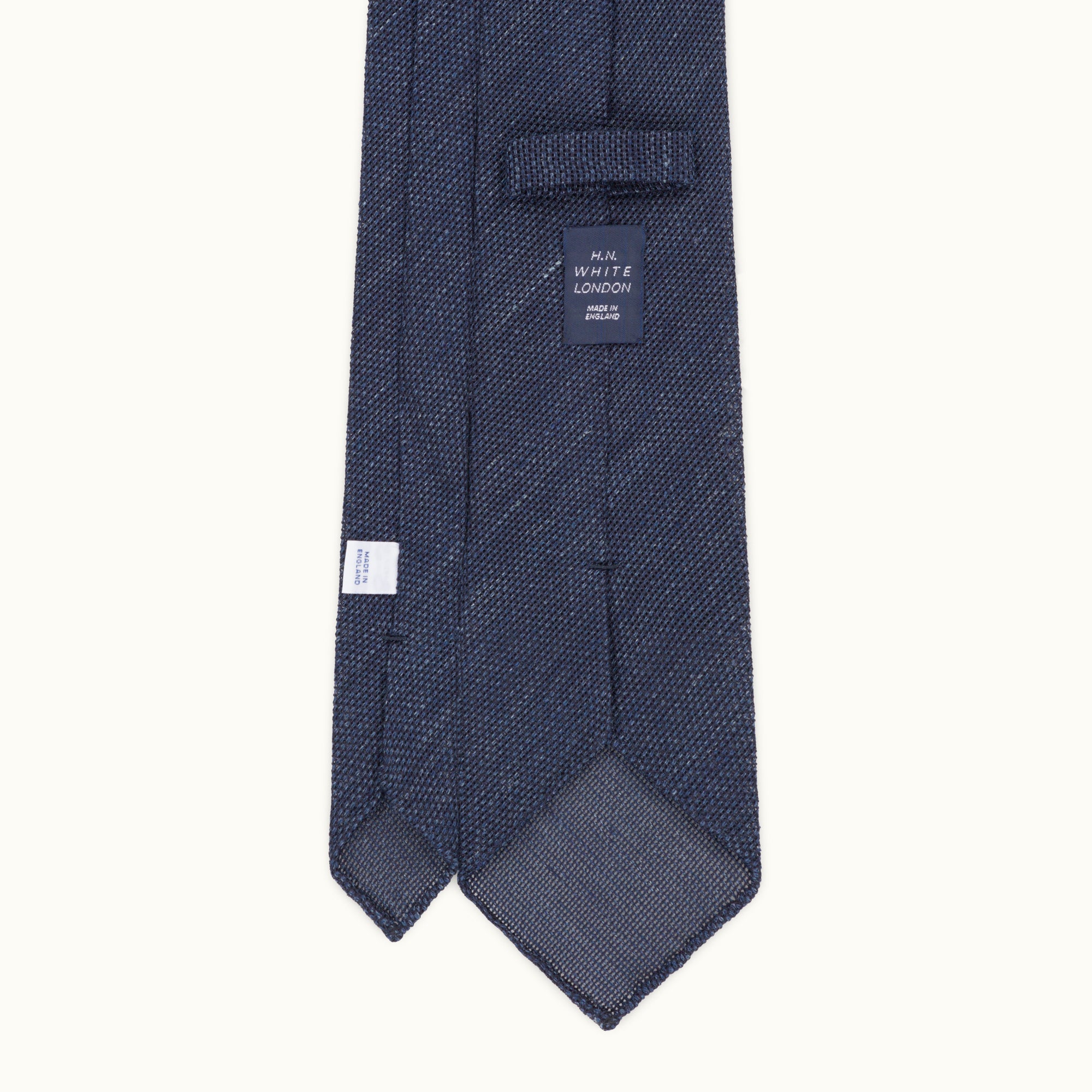 Blue Silk Linen Grenadine Tie