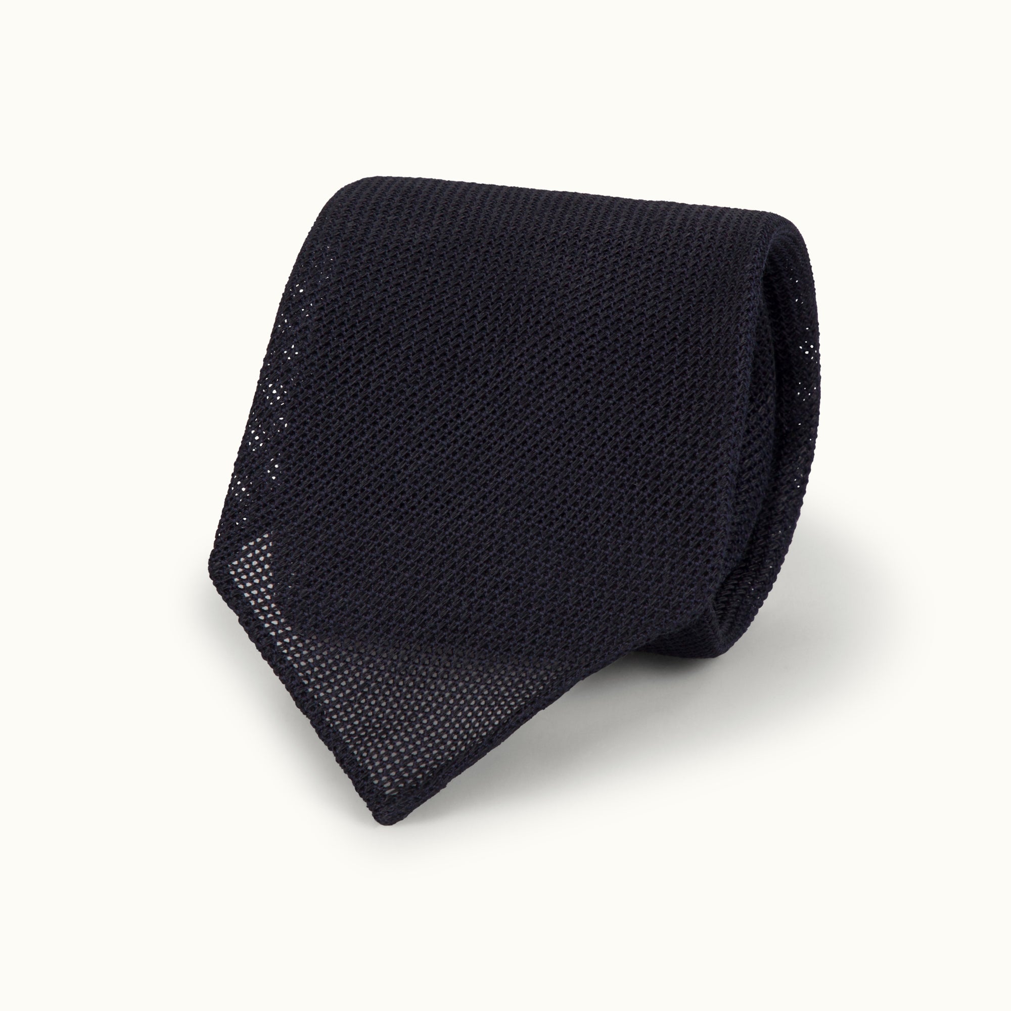 Midnight Silk Linen Grenadine Tie