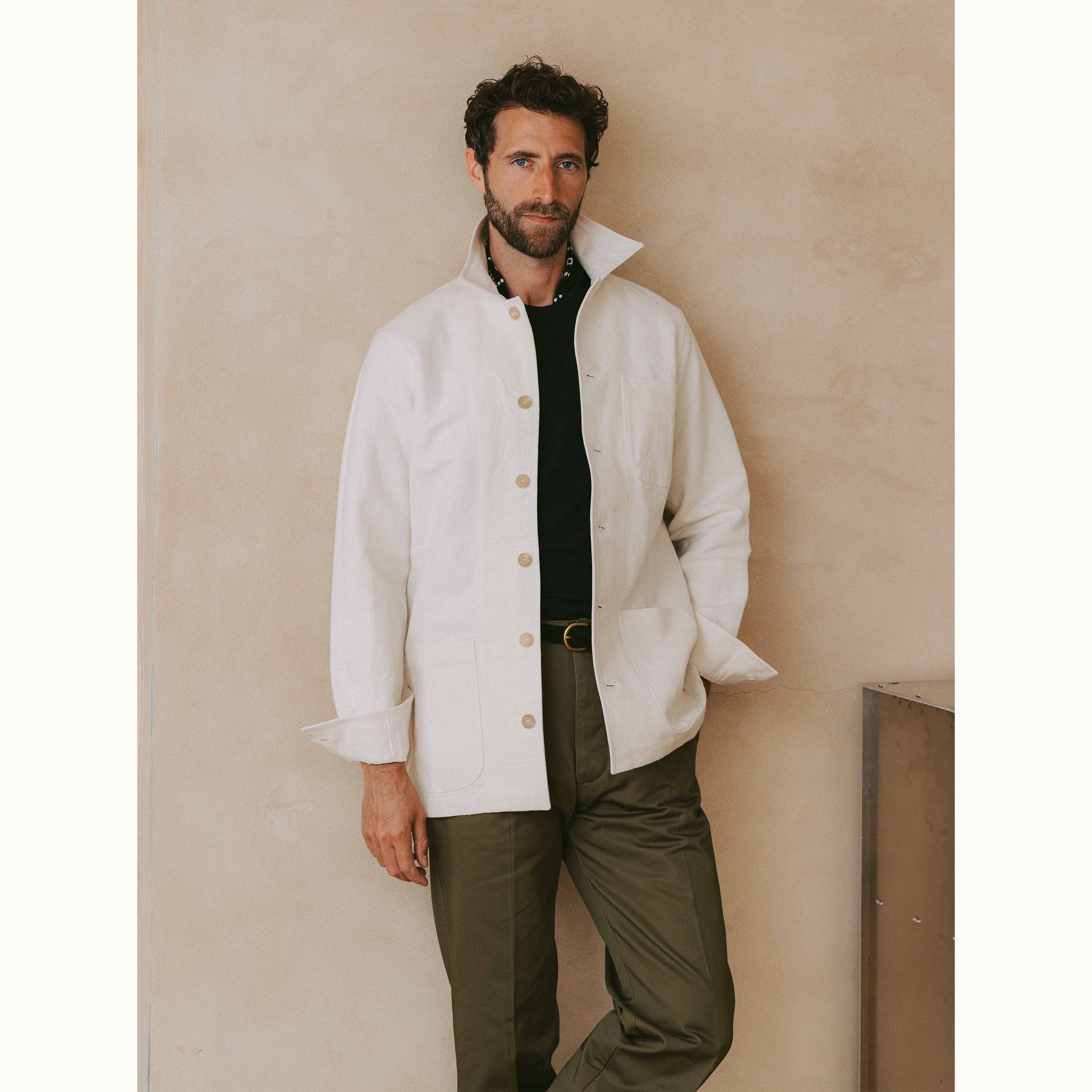 Vintage French Linen Chore Jacket Type 4