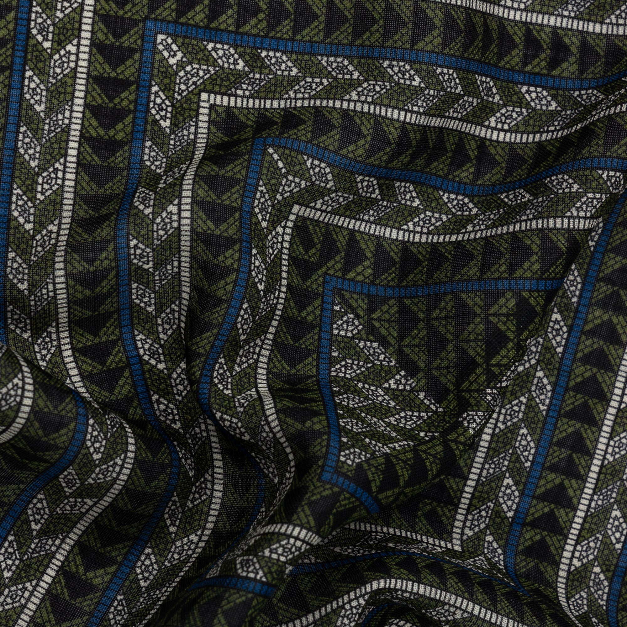 ネイビー & バーガンディ アブストラクト ポケット チーフ