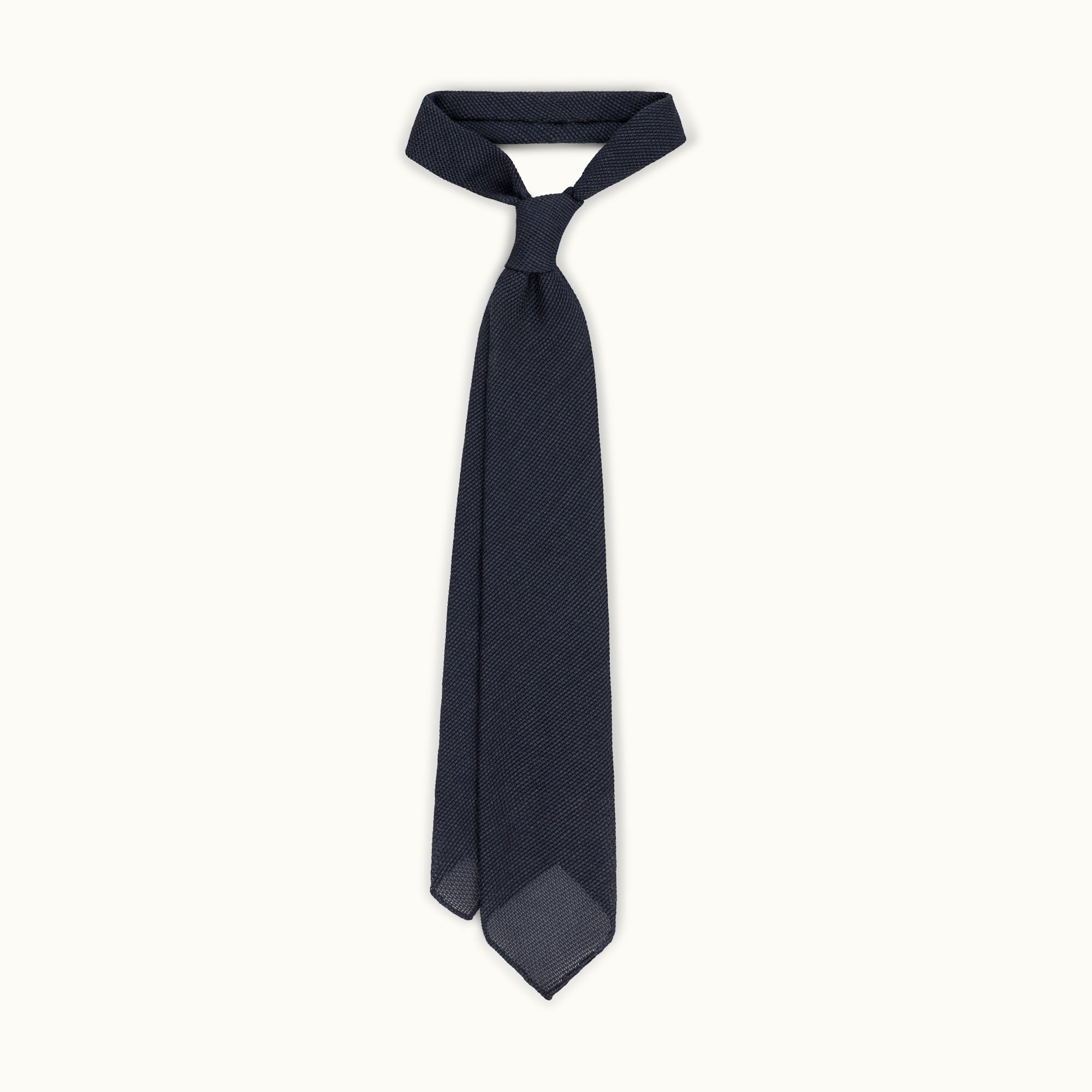Charcoal Wool-Silk-Cashmere Grenadine Tie