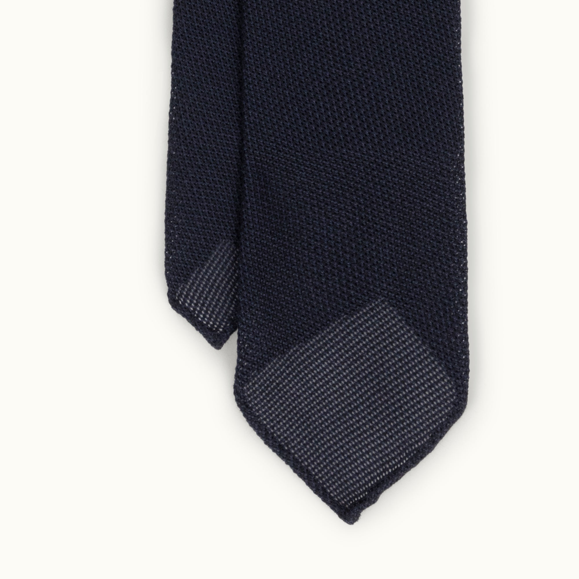 Navy Wool-Silk-Cashmere Grenadine Tie