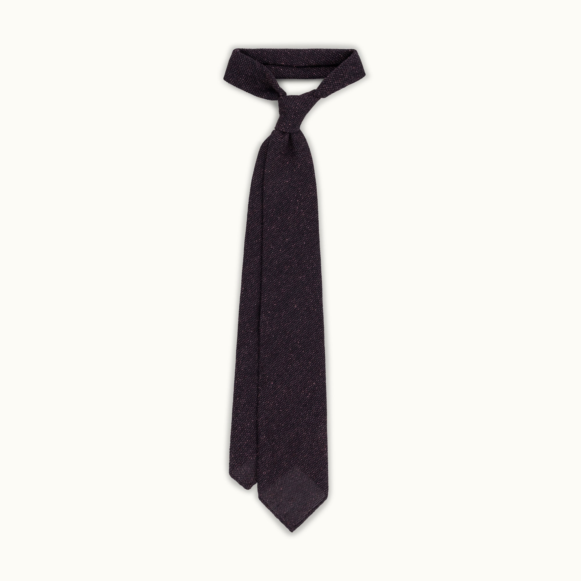 Wine Melange Wool-Silk Grenadine Tie