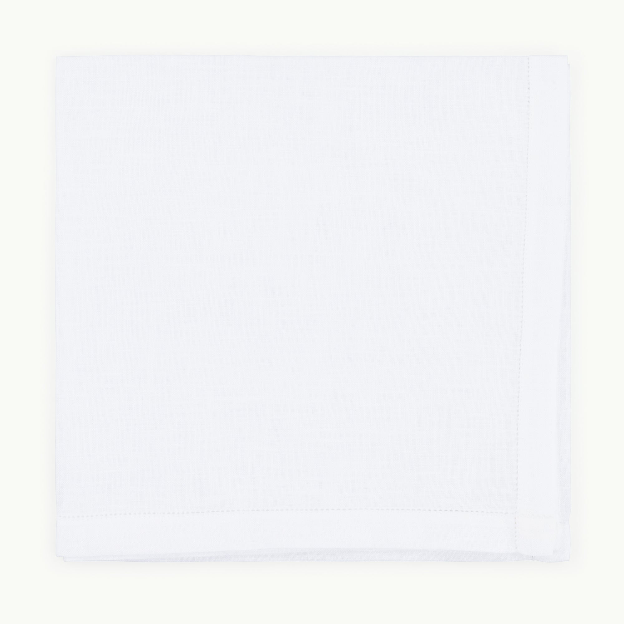 パンチングヘム ホワイトリネンハンカチ