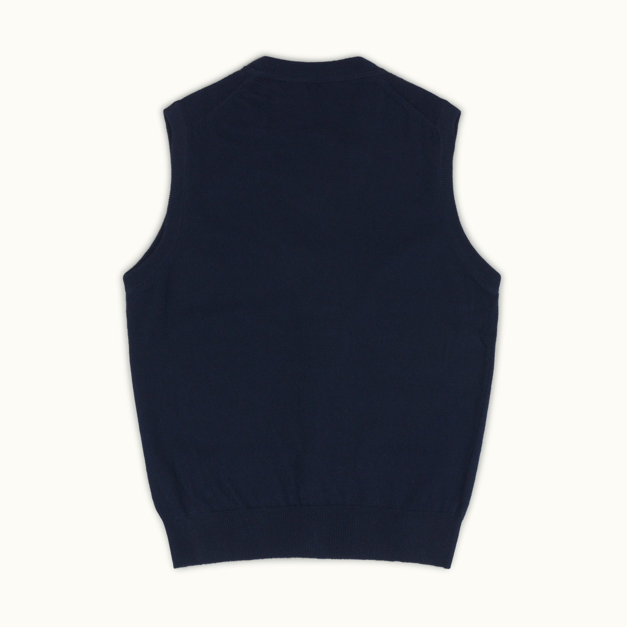 Navy Geelong Sleeveless Cardigan