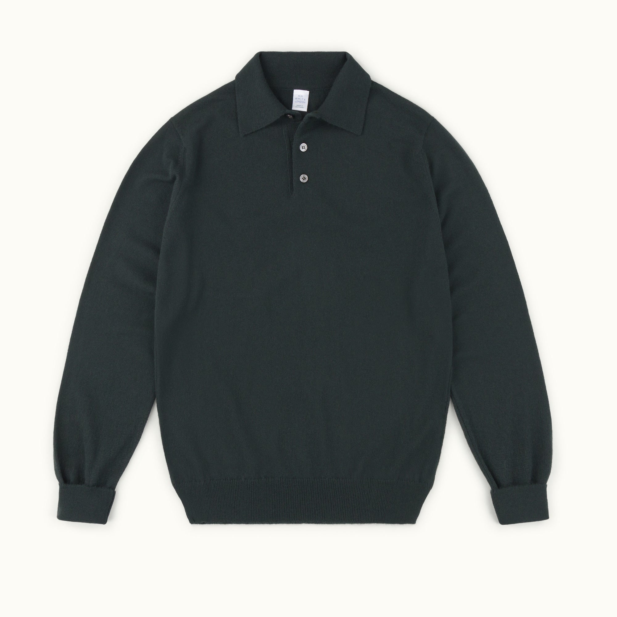 Dark Green Cashmere Knitted Polo
