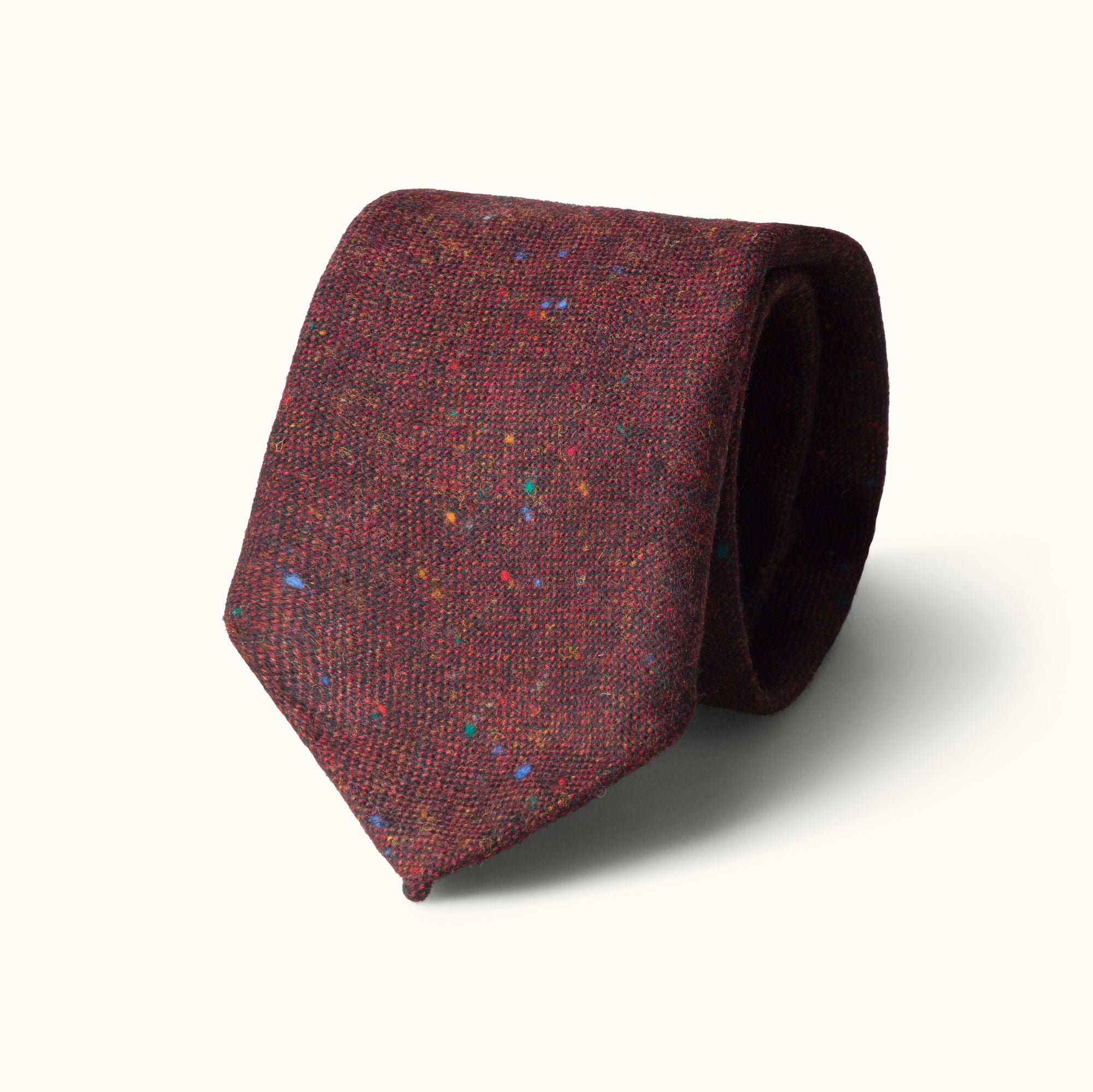 Burgundy Donegal Wool Tie