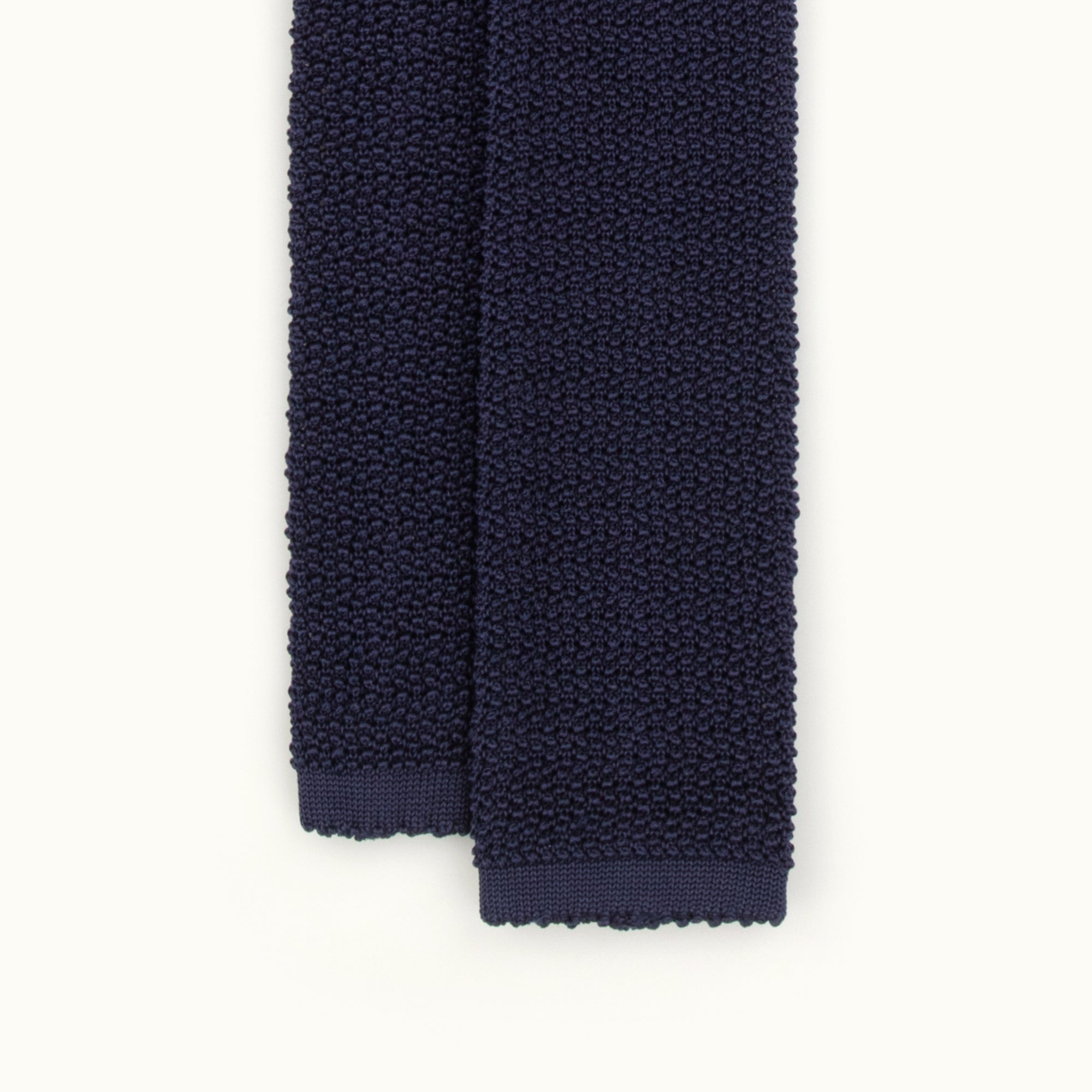 Navy Blue Solid Knitted Tie