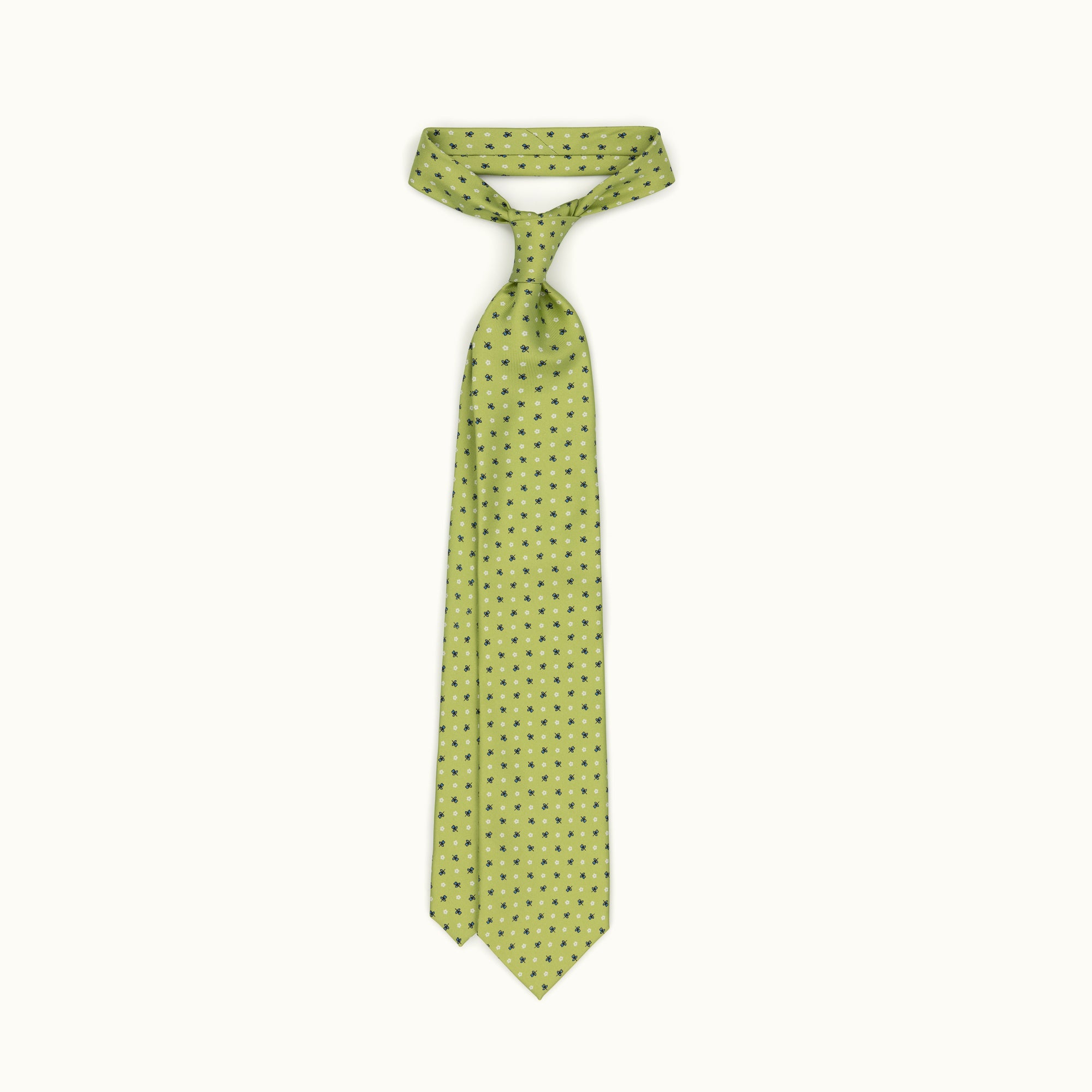 Lime Neat Silk Print Tie