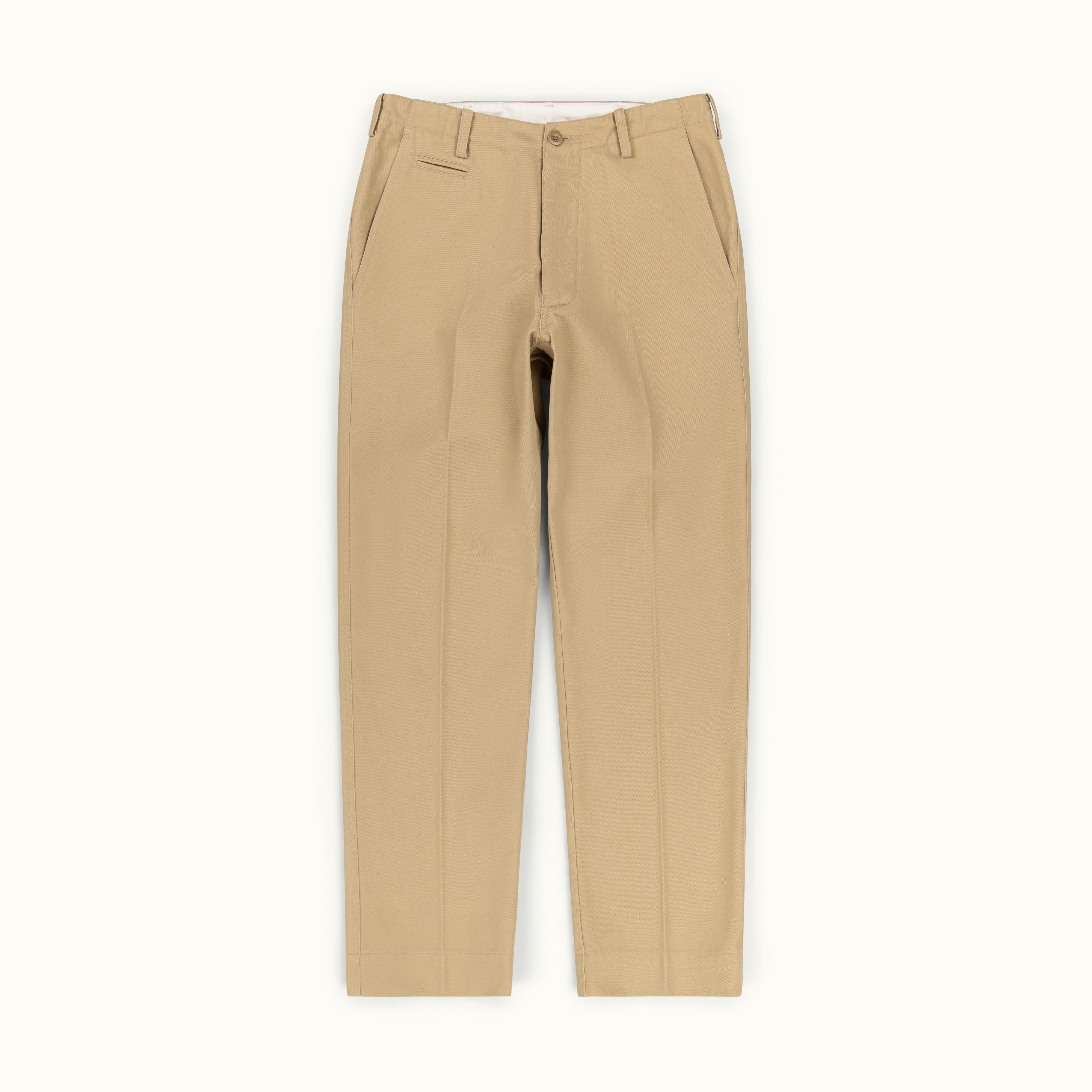 Khaki Japanese Cotton Officers Chino