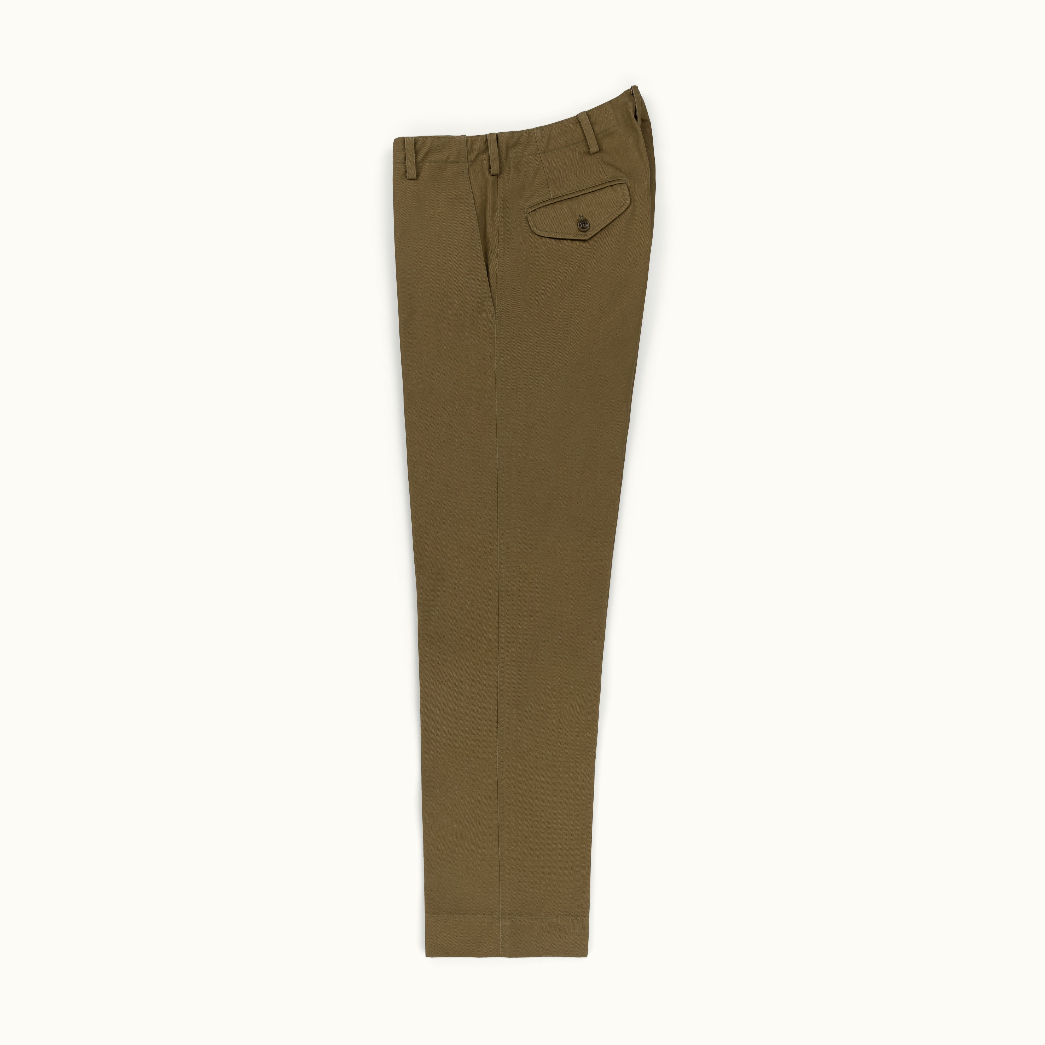 Olive Japanese Cotton Officers Chino