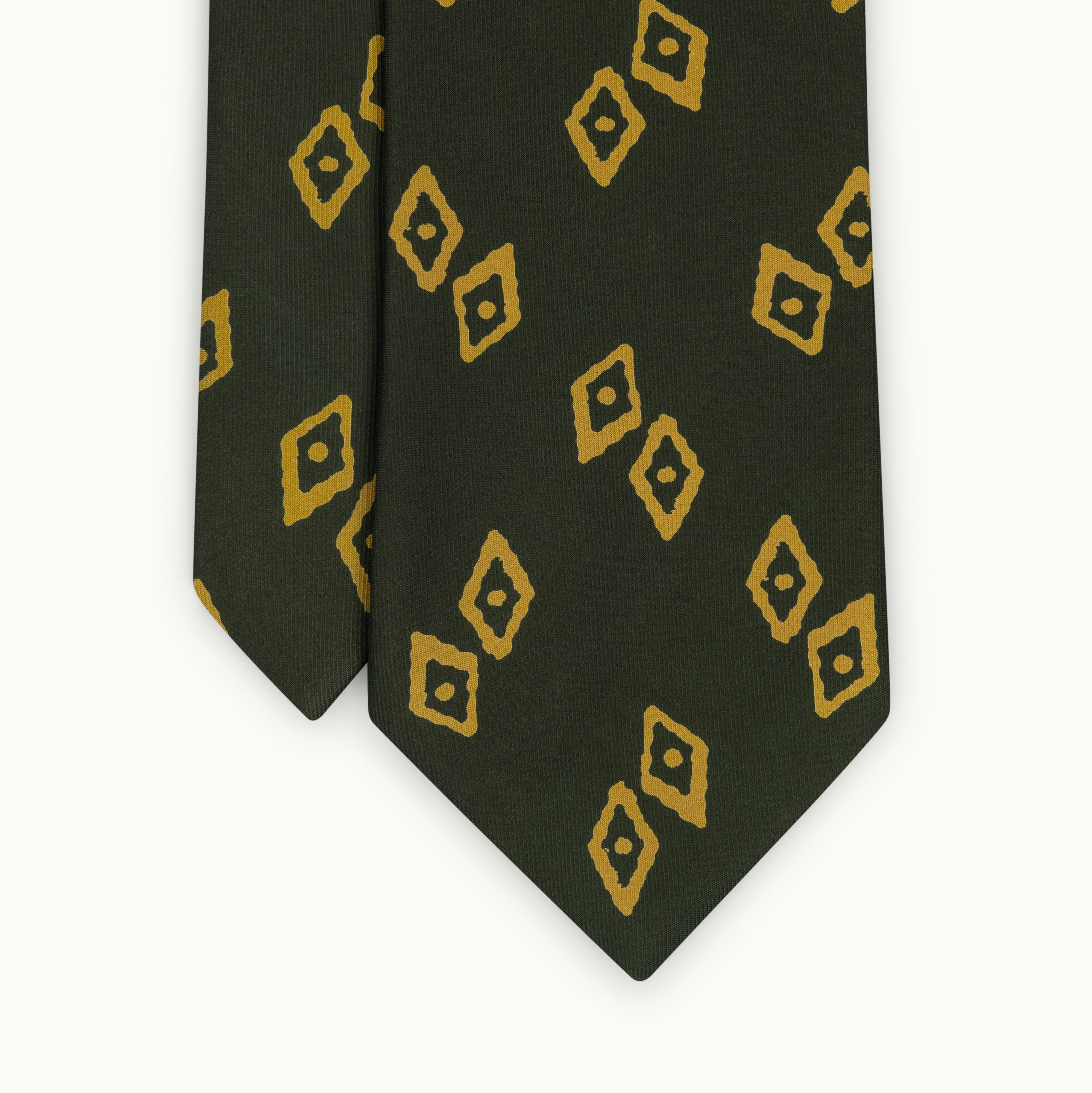 Forest Scattered Diamond Printed Silk Tie