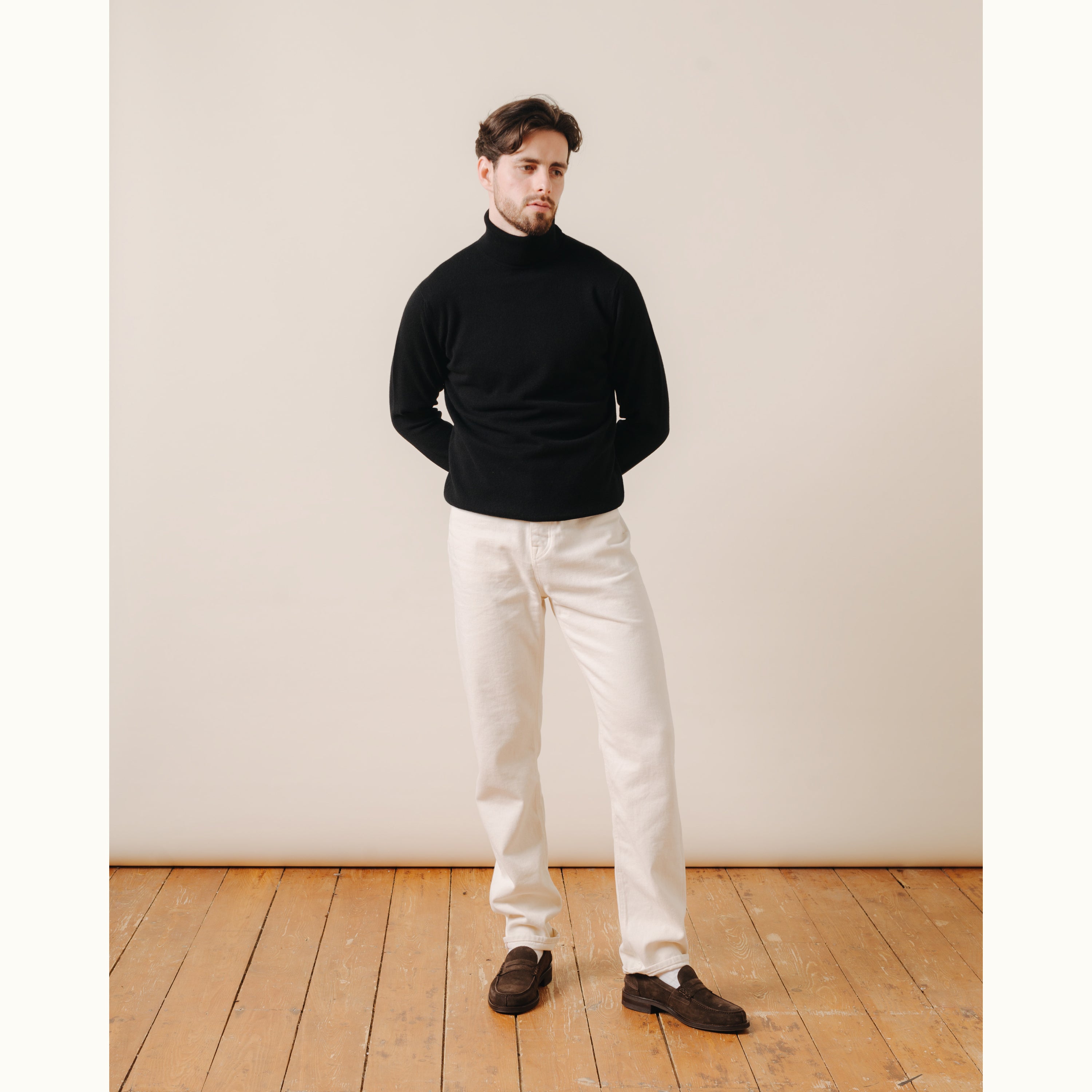 Black Architect Cashmere Roll Neck