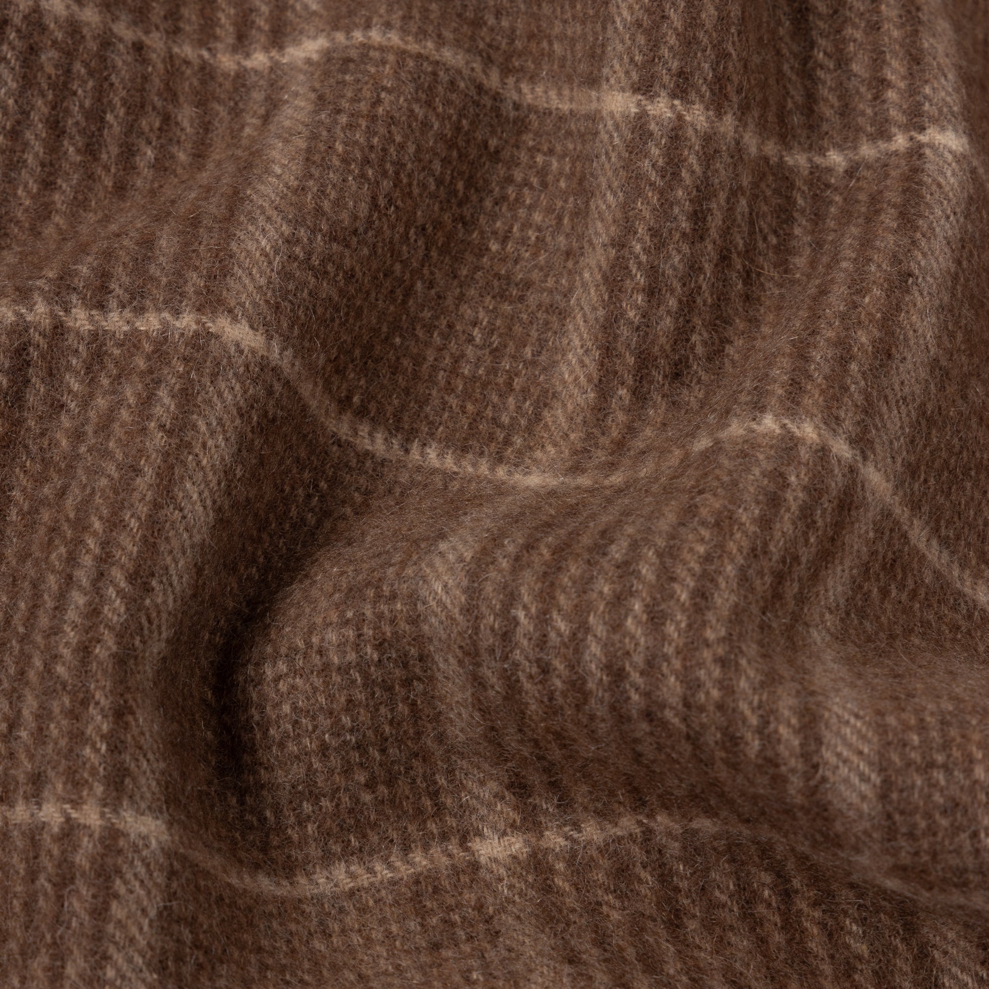 Taupe Russell Check Cashmere Scarf