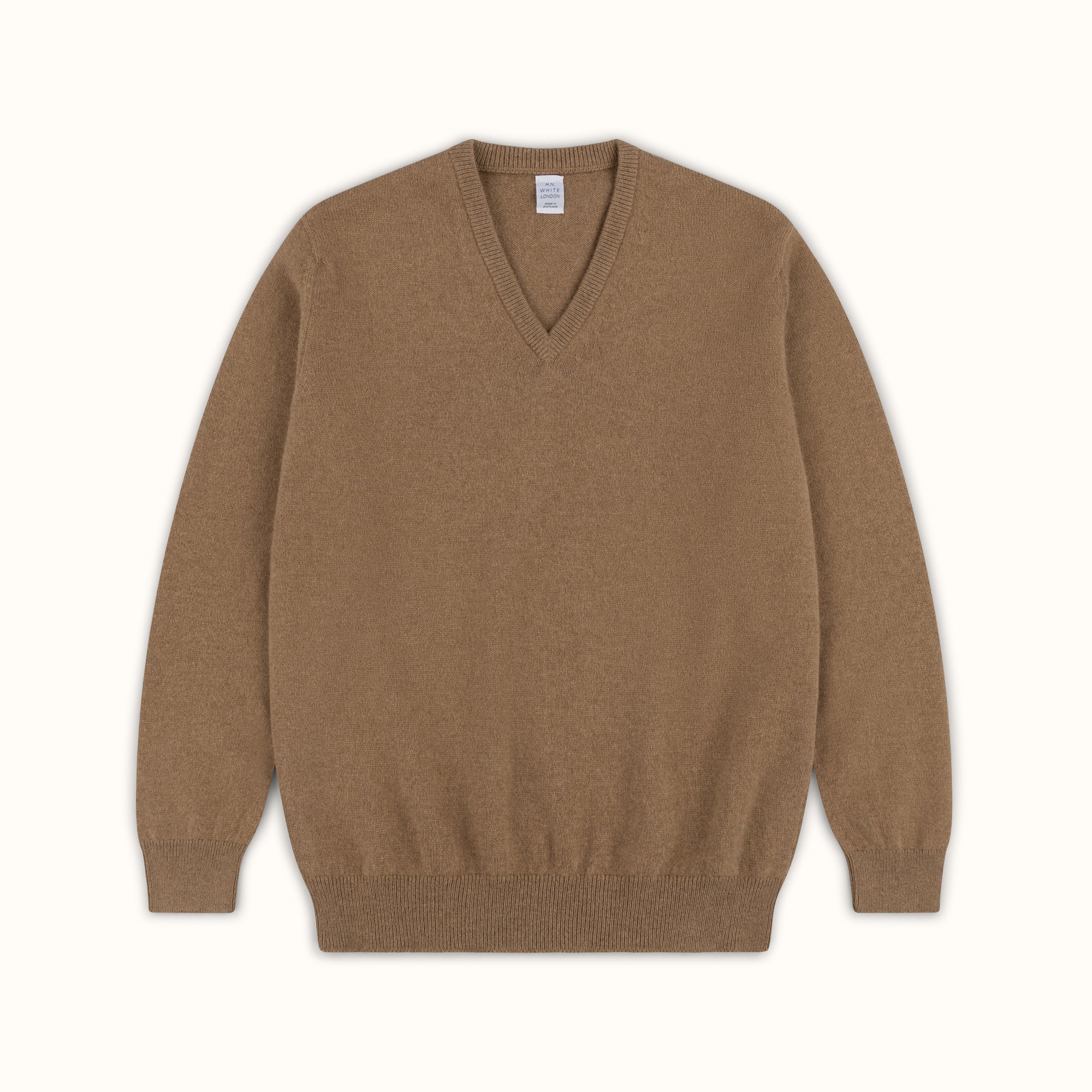 Fawn Merino-Angora V-Neck Jumper