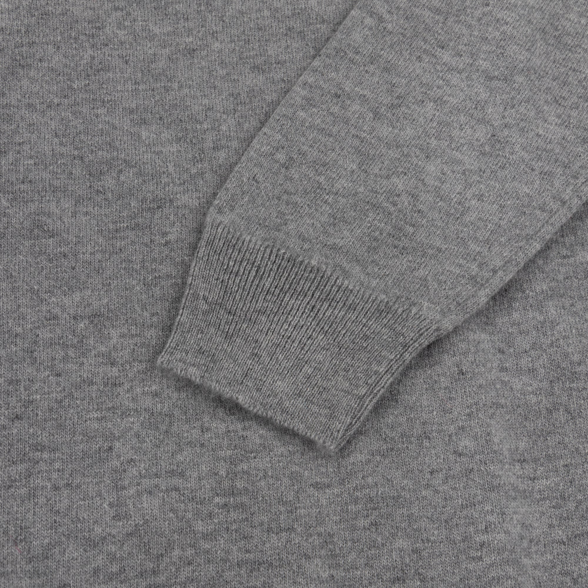 Grey Merino-Angora Crew Neck Jumper