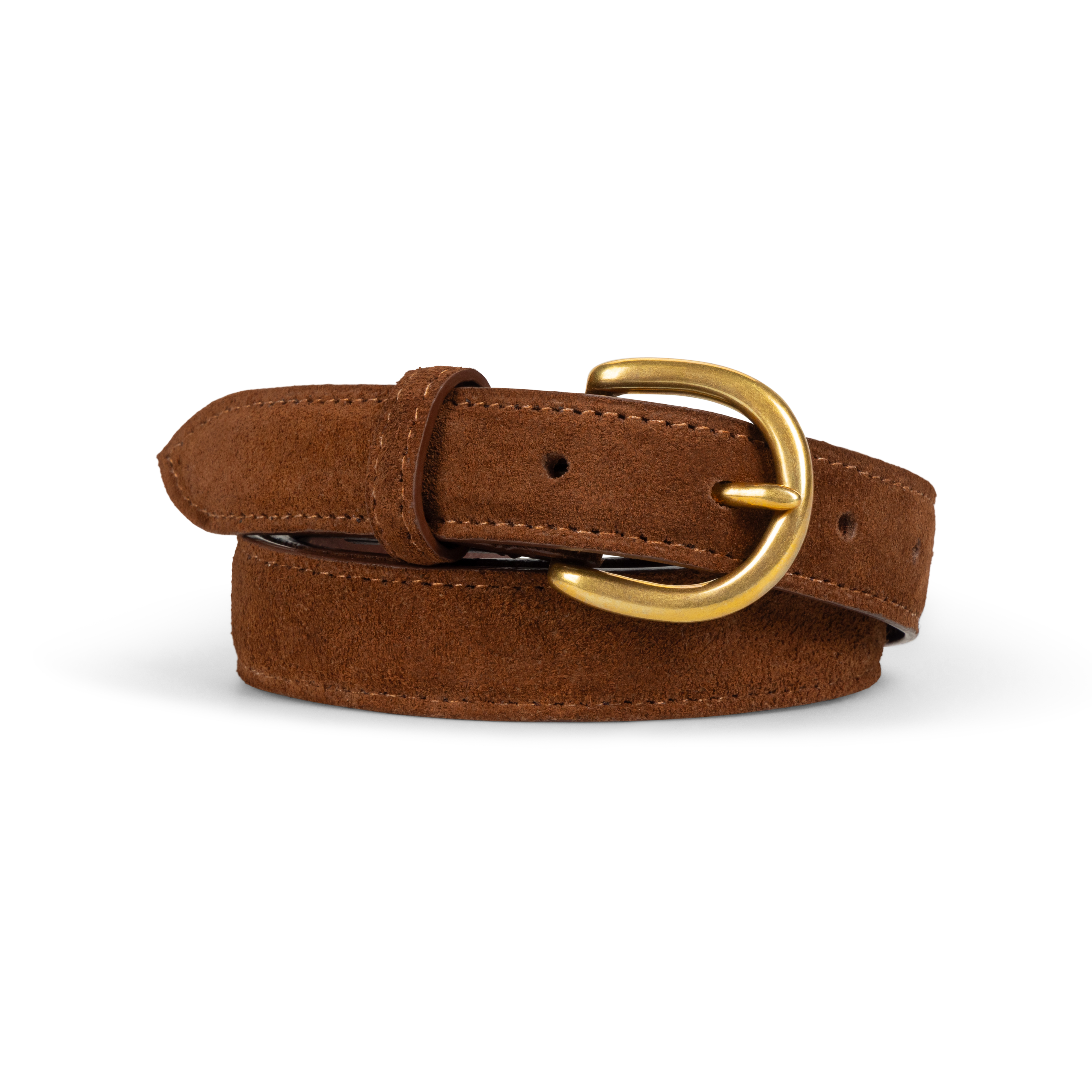 Dark Brown Suede 1" Belt