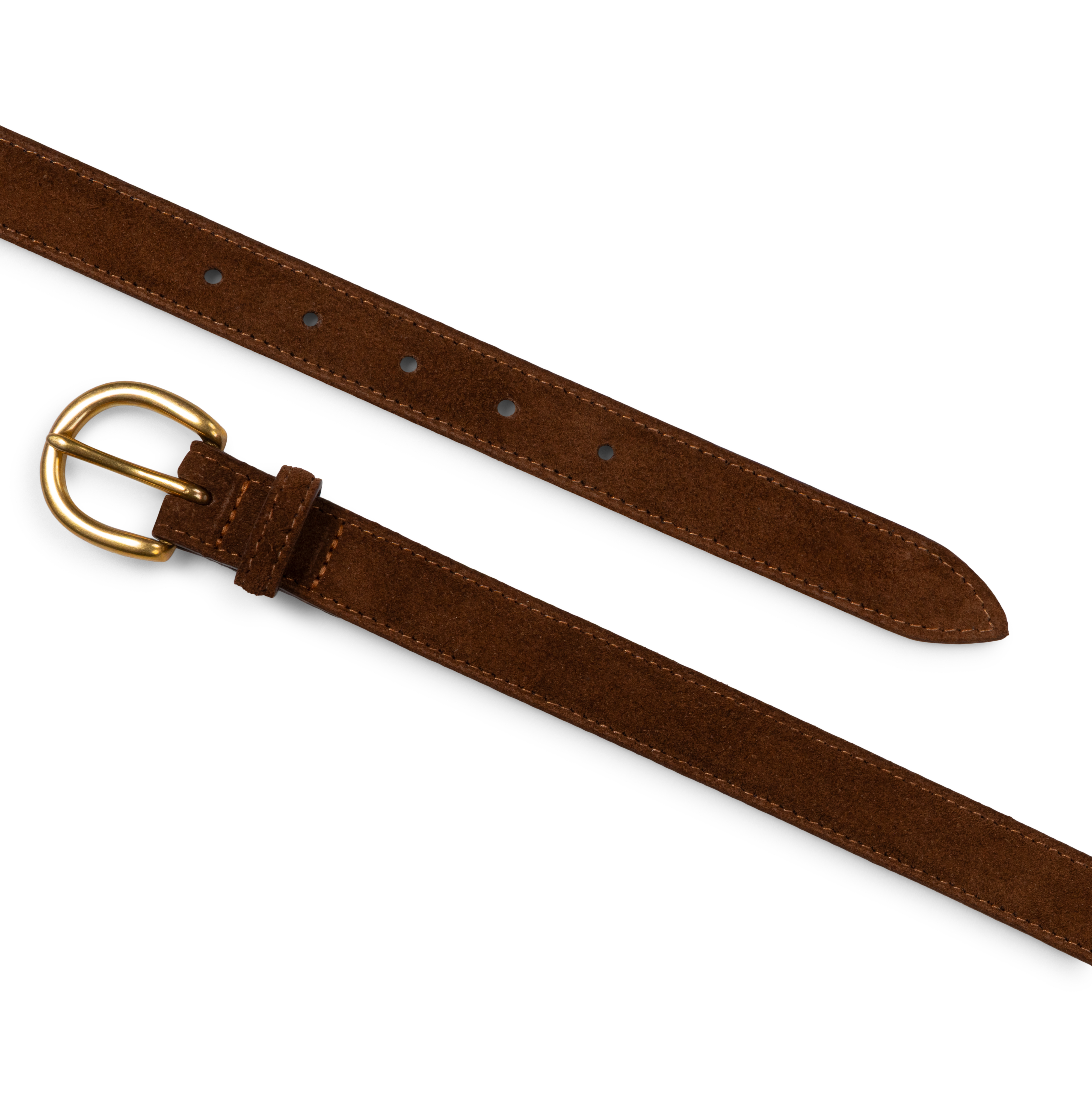 Dark Brown Suede 1" Belt