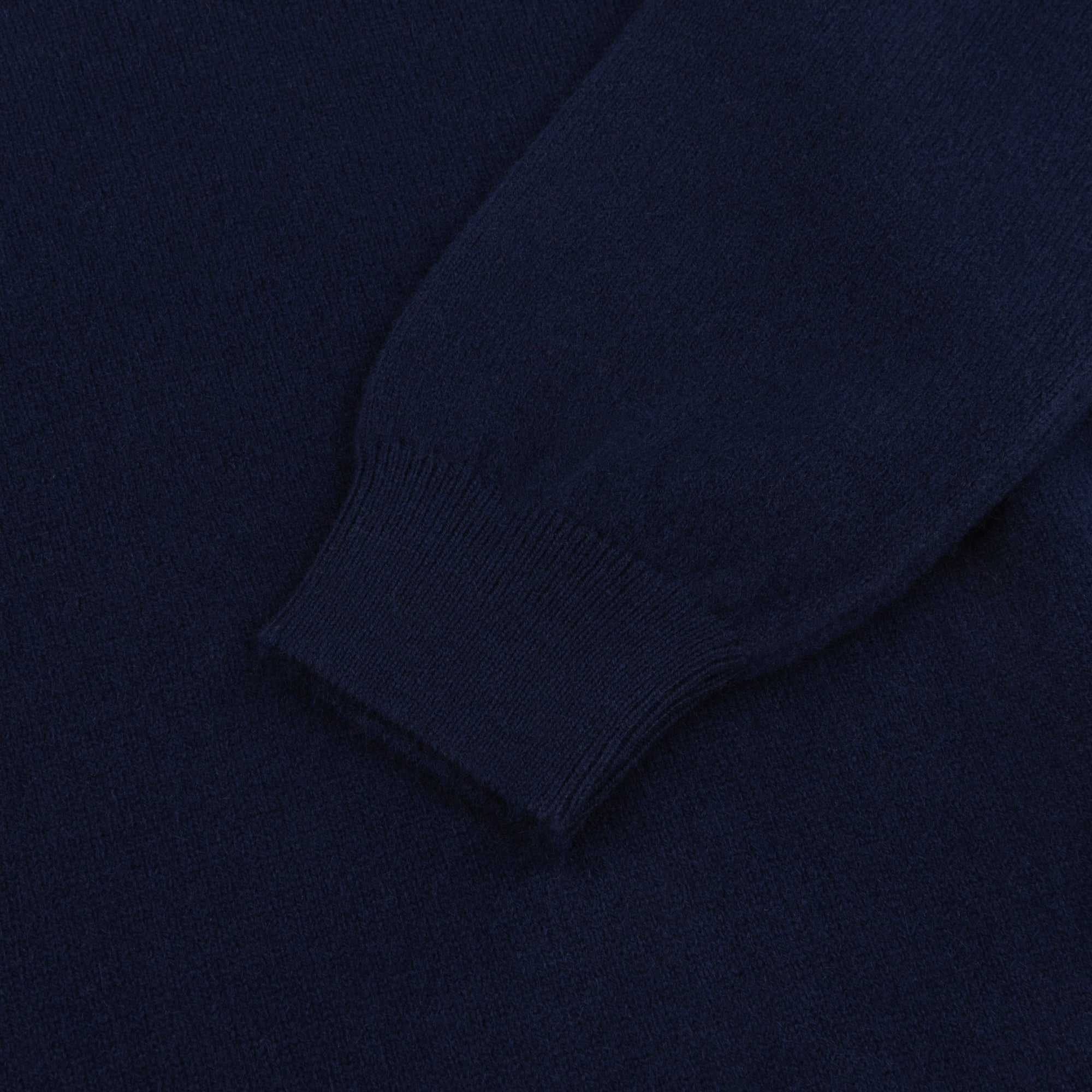 Navy Merino-Angora V-Neck Jumper