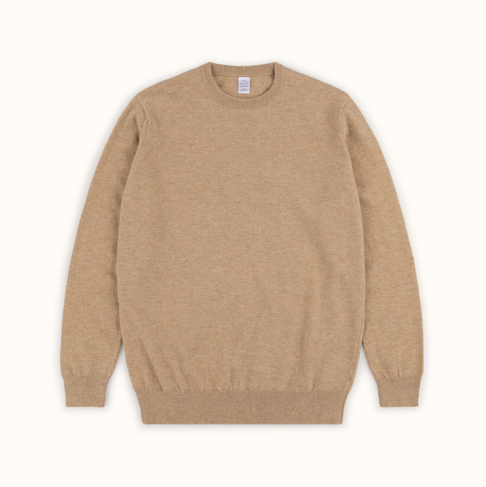 Biscuit Merino-Angora Crew Neck Jumper