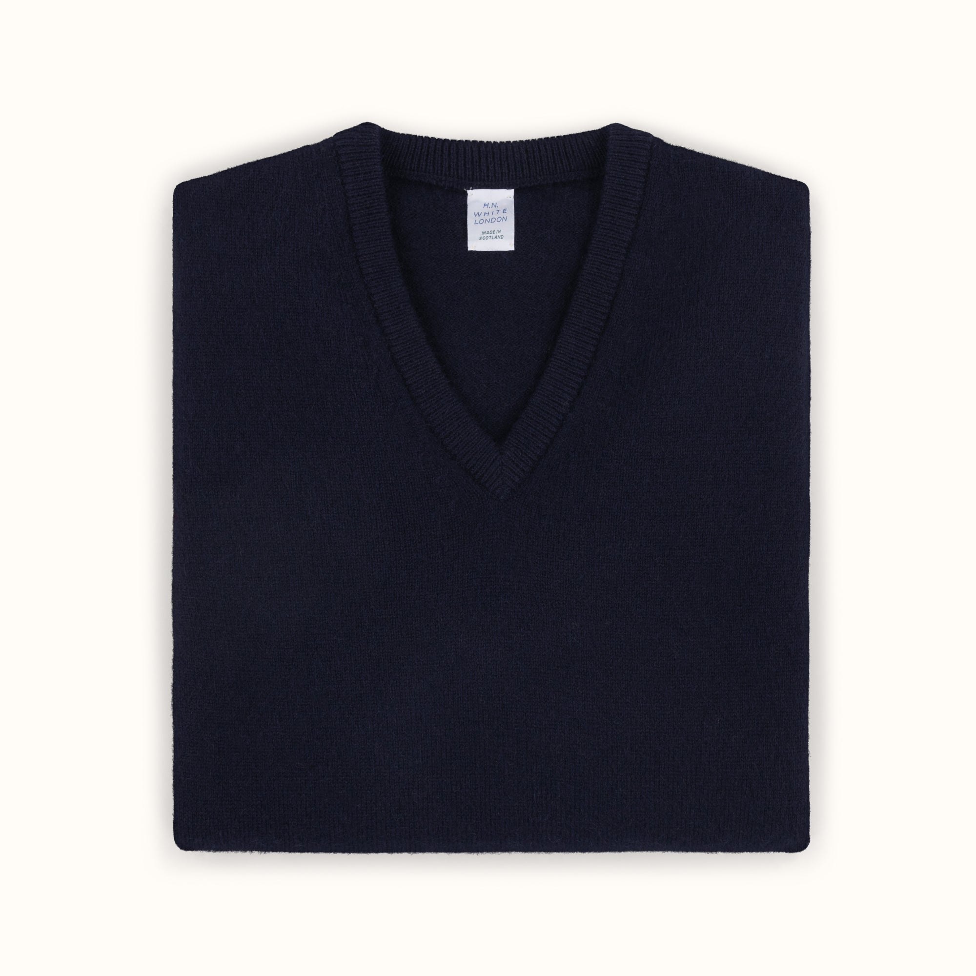 Midnight Merino-Angora V-Neck Jumper