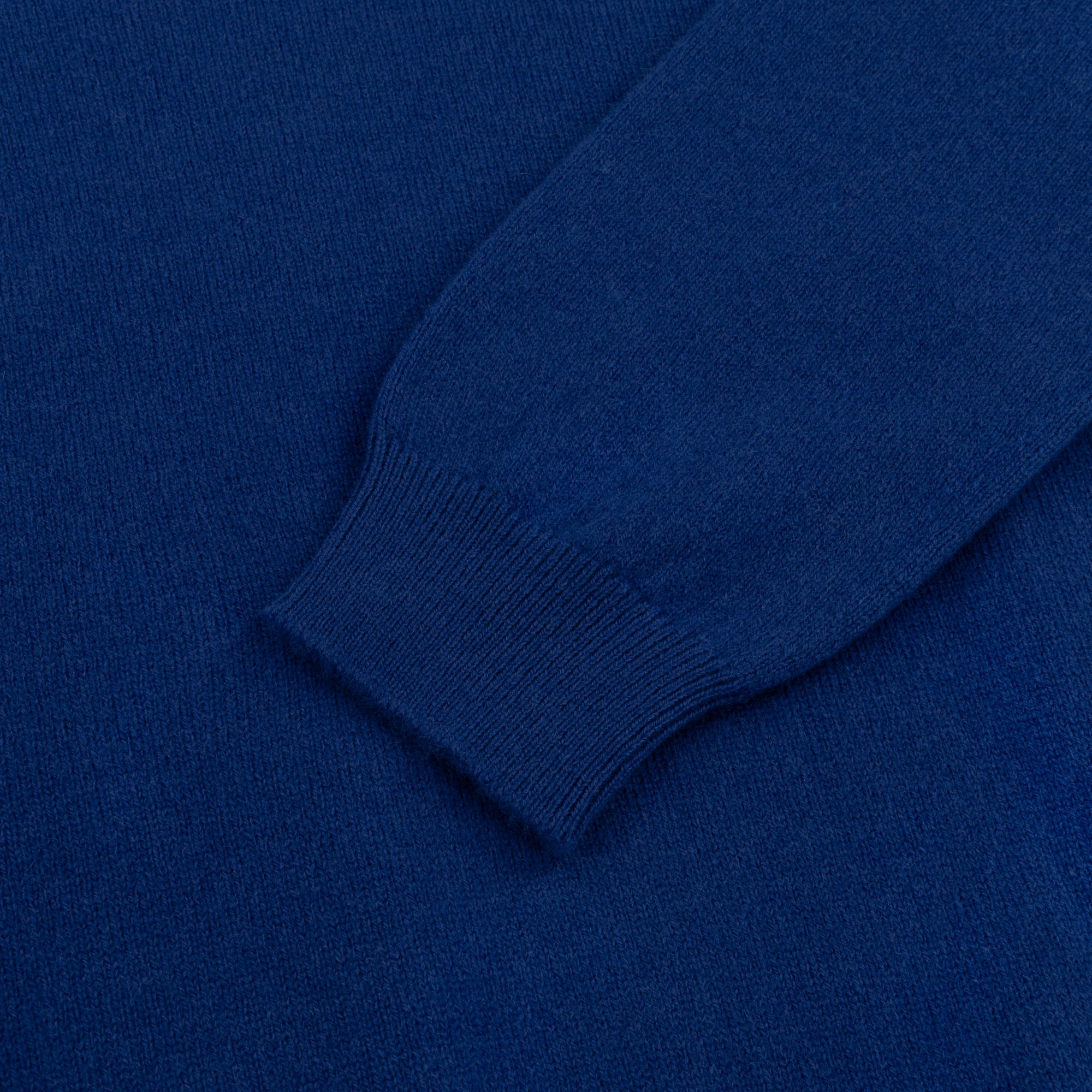 Blue Merino-Angora V-Neck Jumper