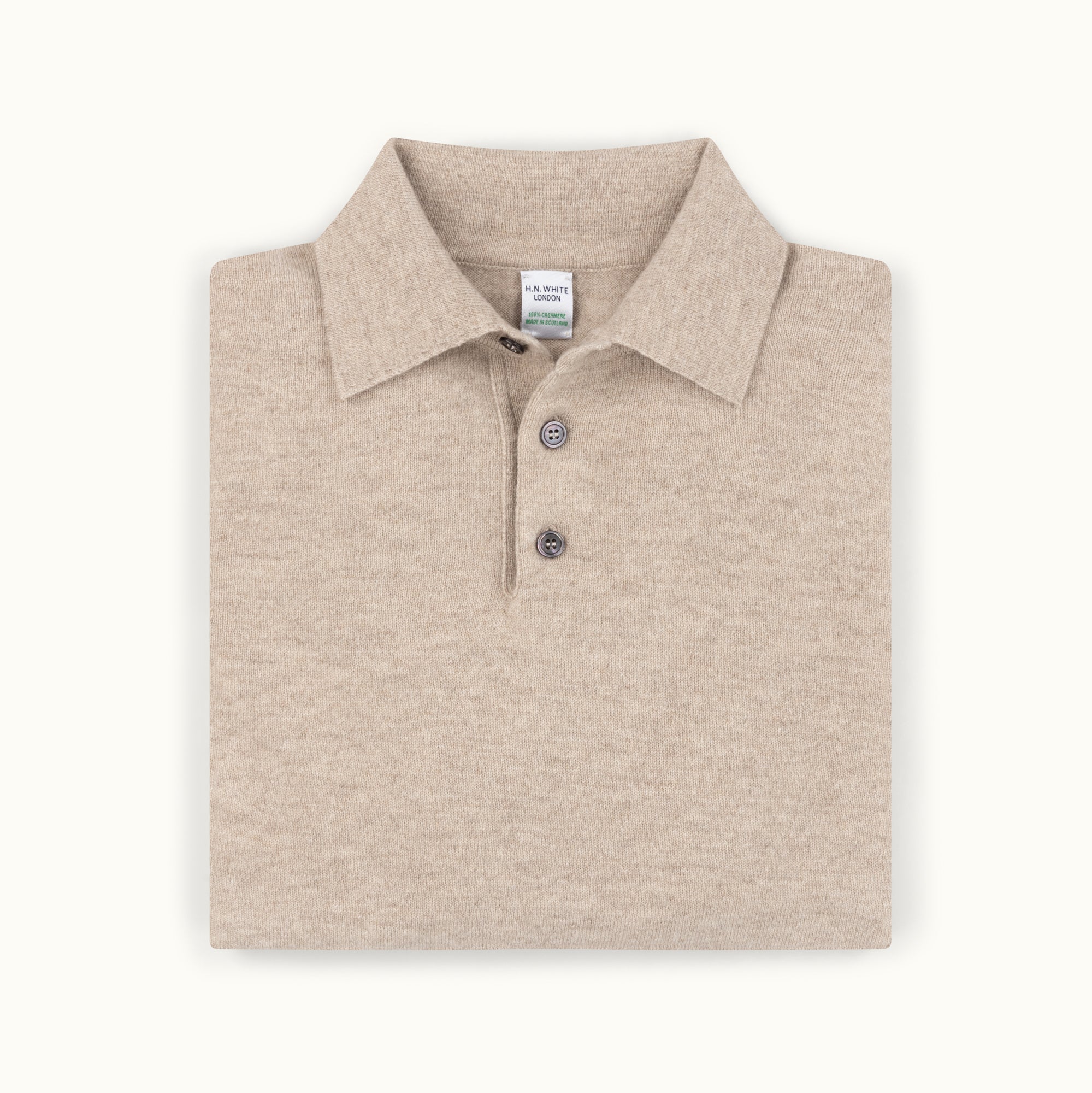 Stone Cashmere Knitted Polo