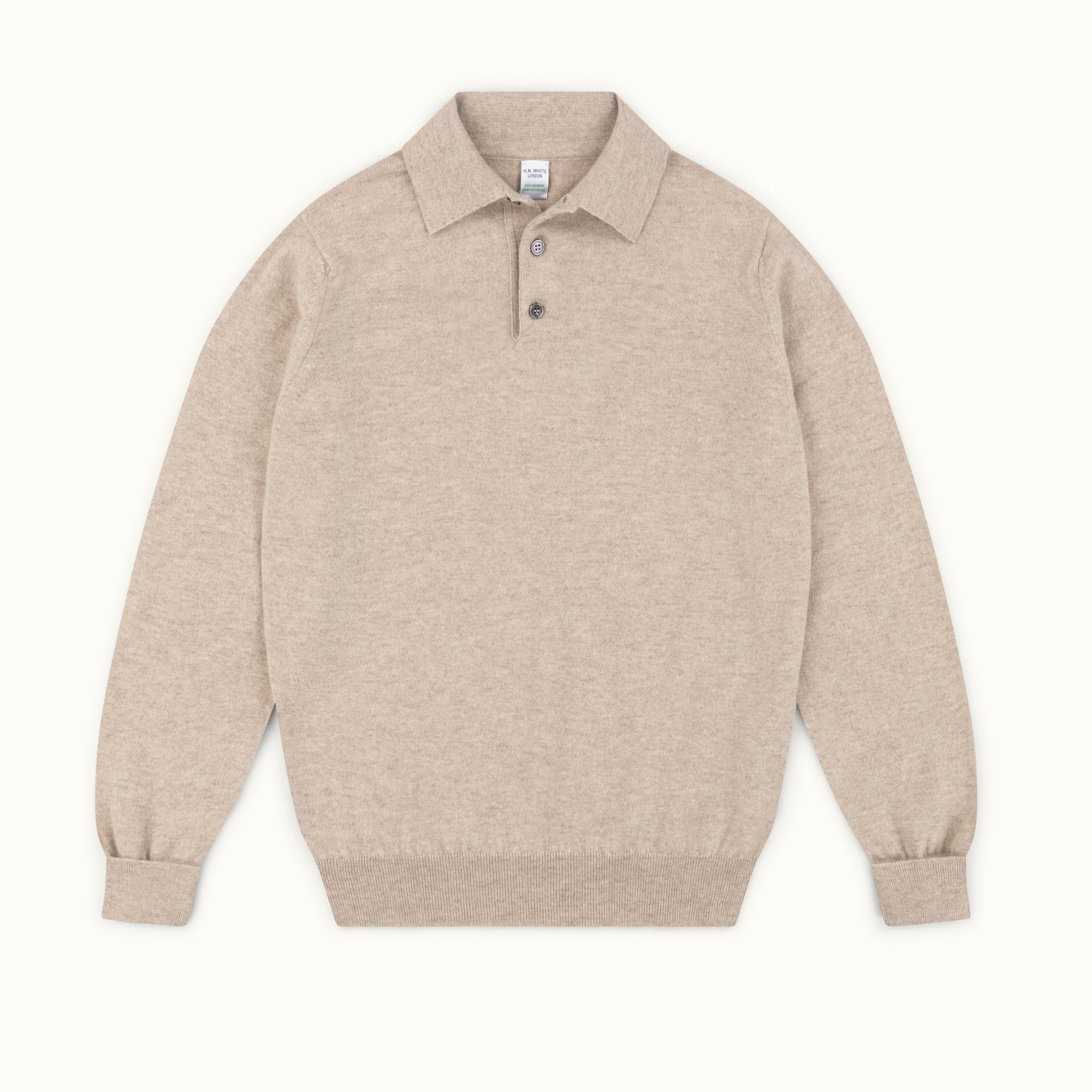 Stone Cashmere Knitted Polo