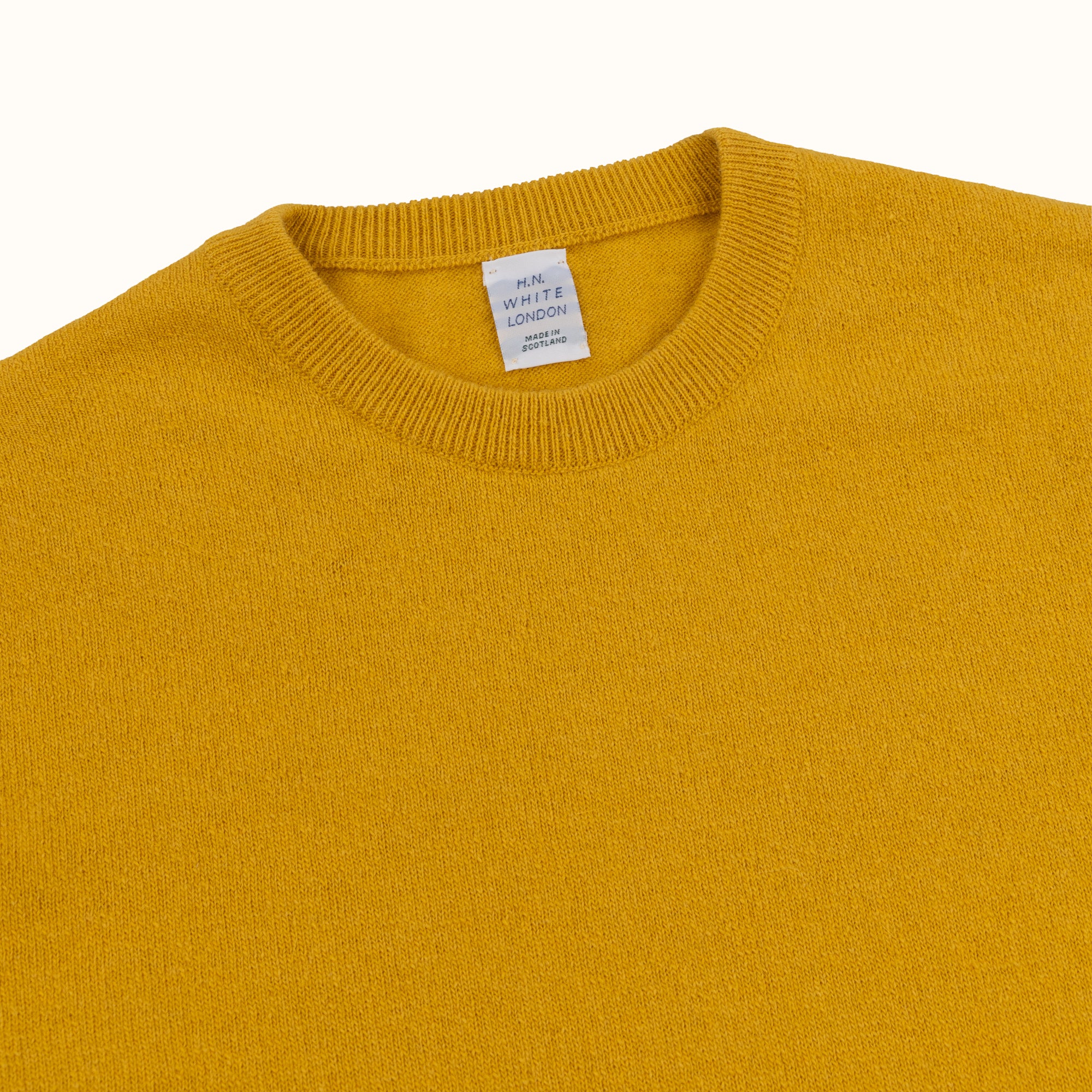 Ochre Merino-Angora Crew Neck Jumper