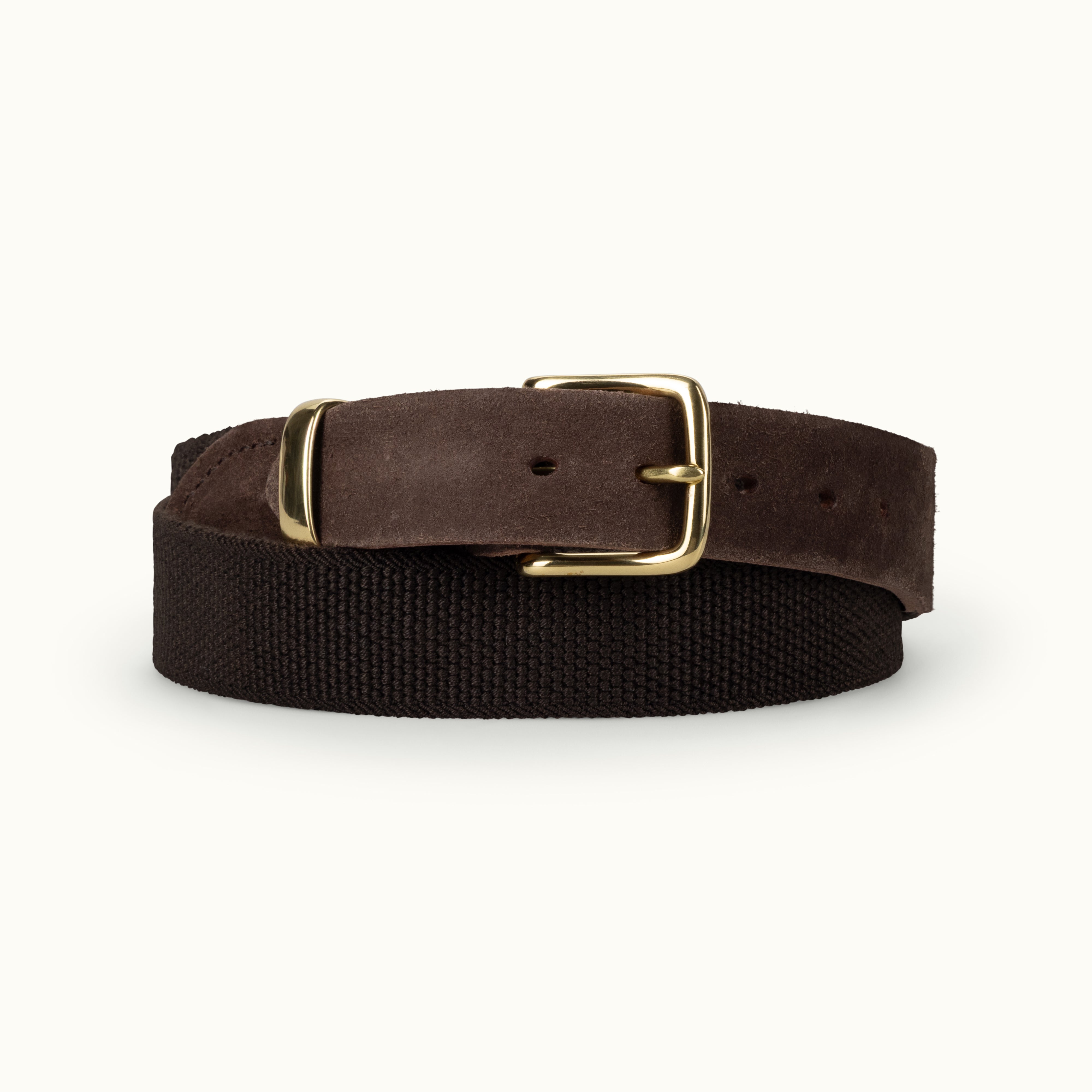Dark Brown Canvas Webbing Belt