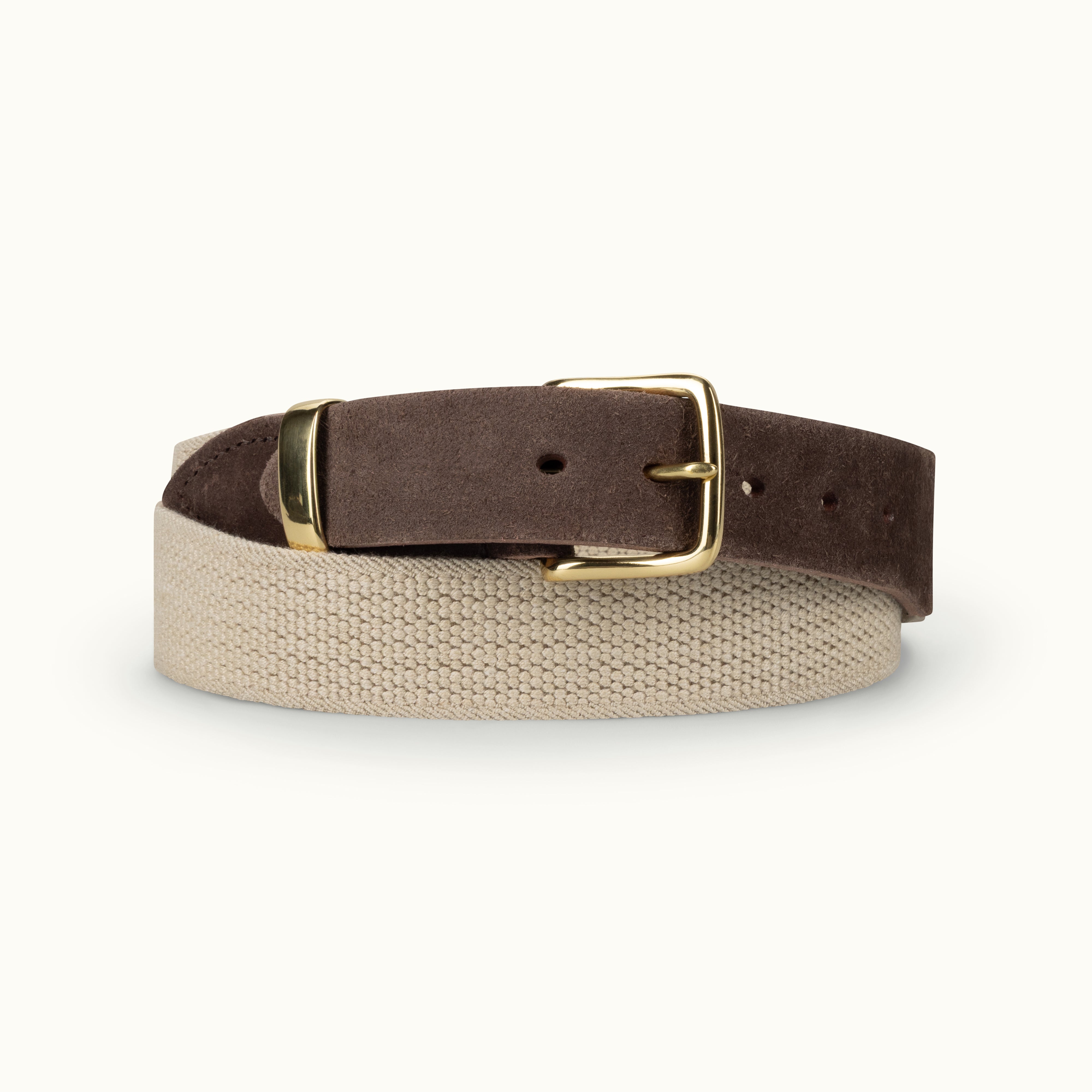 Sand Canvas Webbing Belt