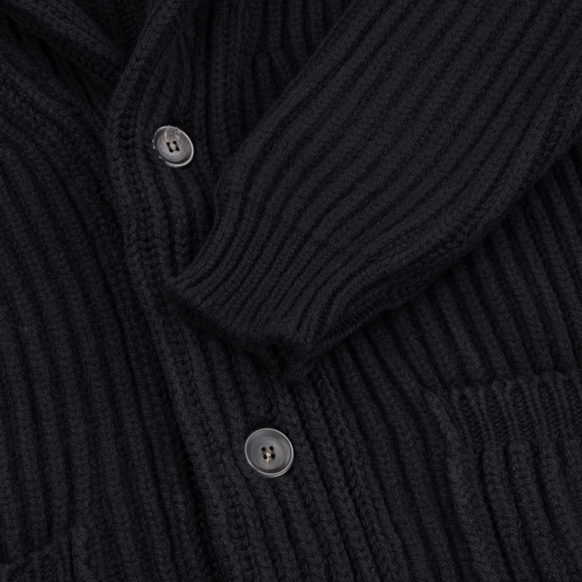 Black Lambswool Shawl Collar Cardigan