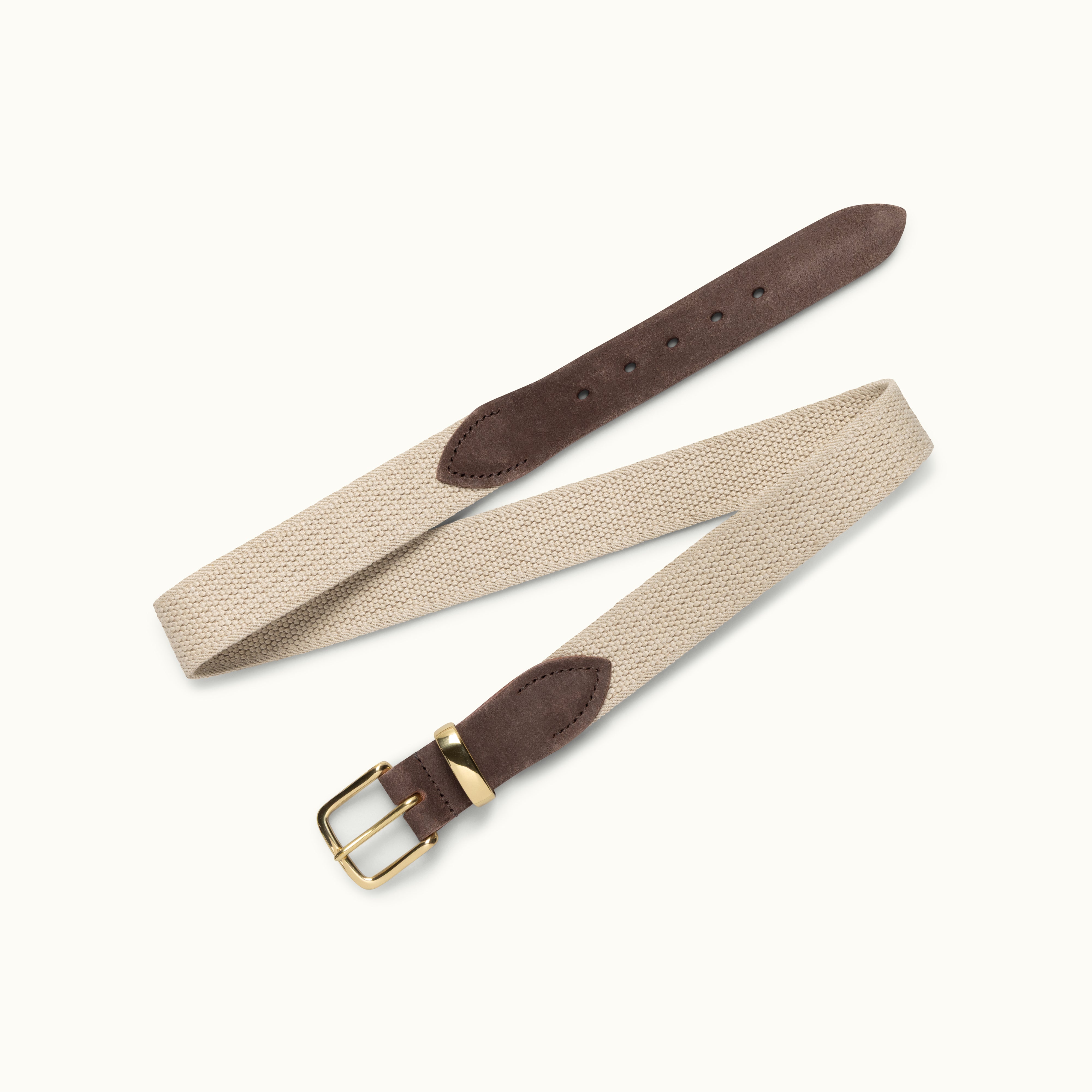 Sand Canvas Webbing Belt