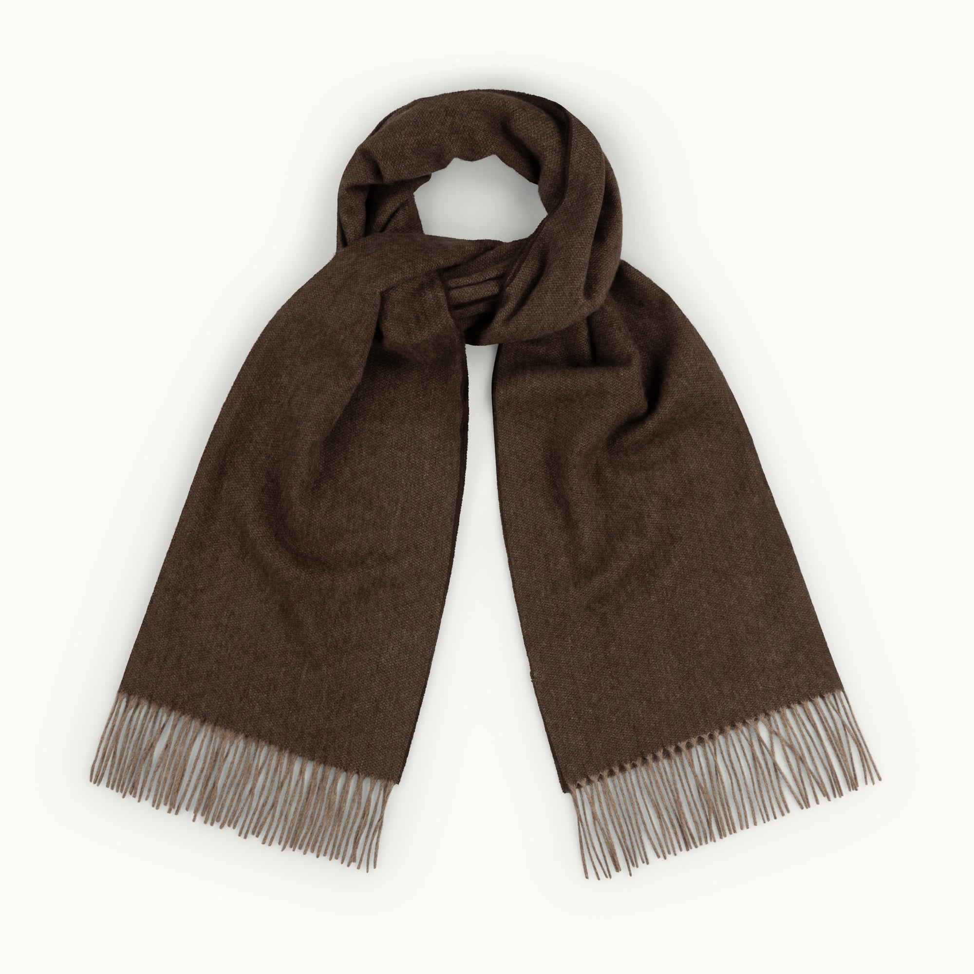 Brown Nail Head Cashmere Scarf
