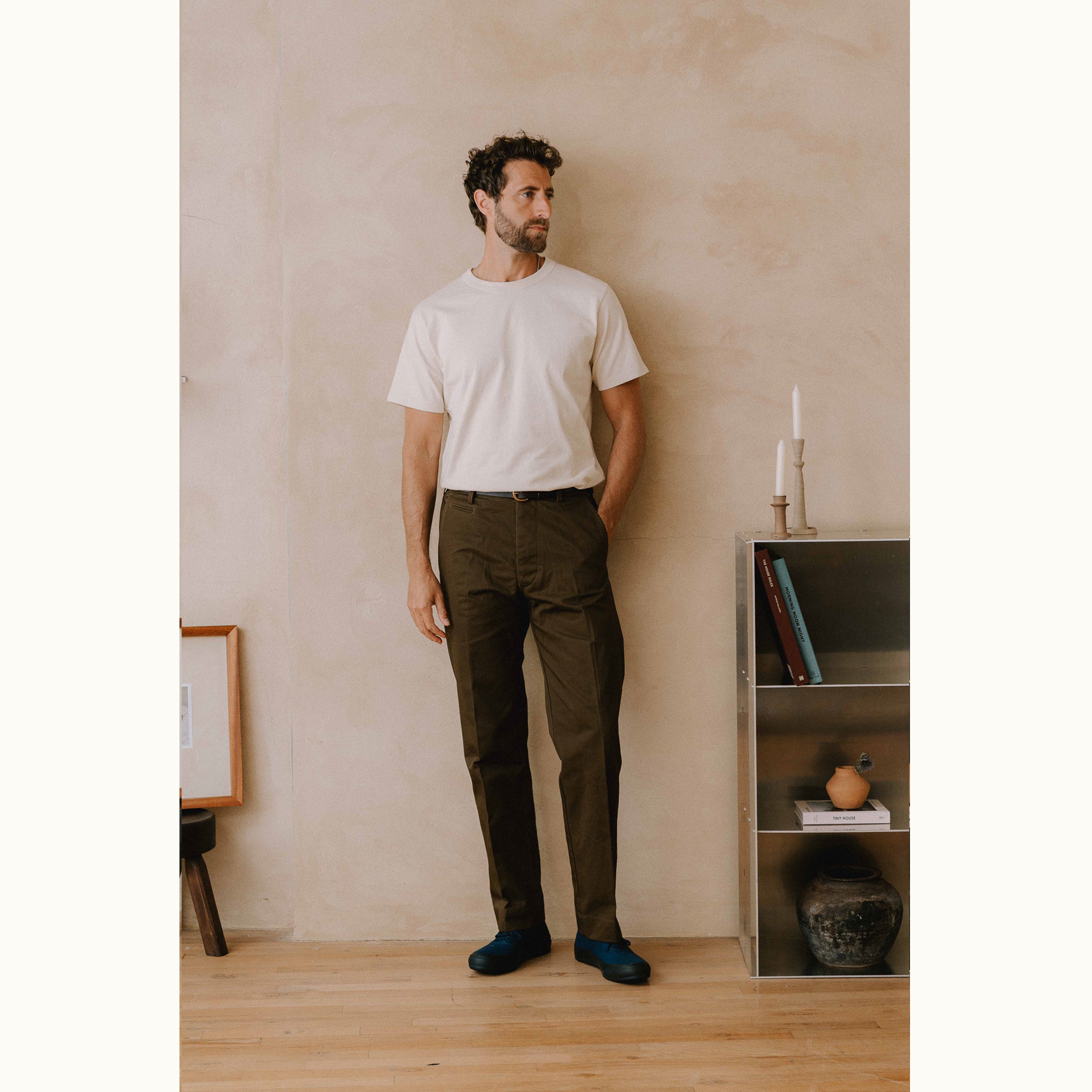 Brown Japanese Cotton Officers Chino