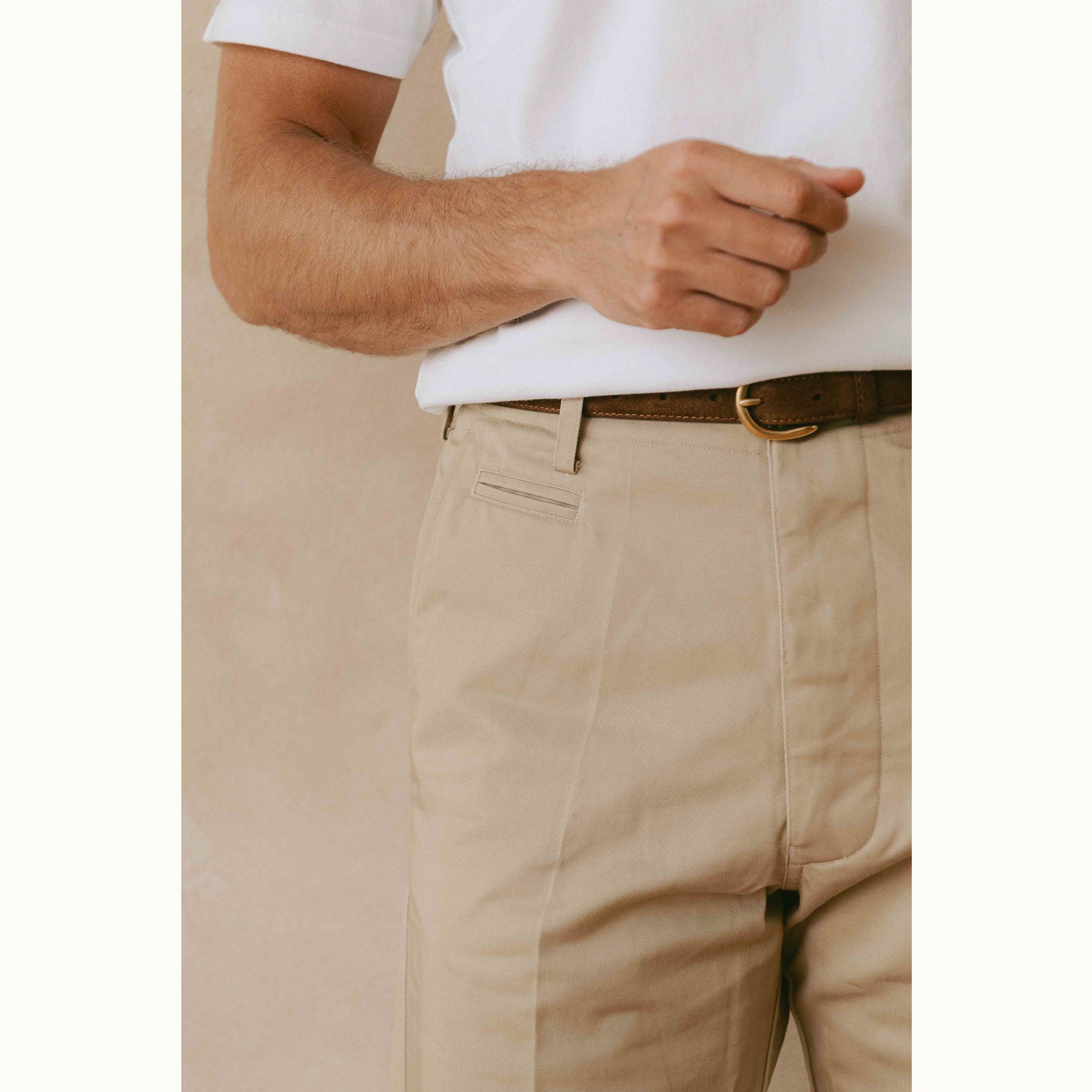 Khaki Japanese Cotton Officers Chino