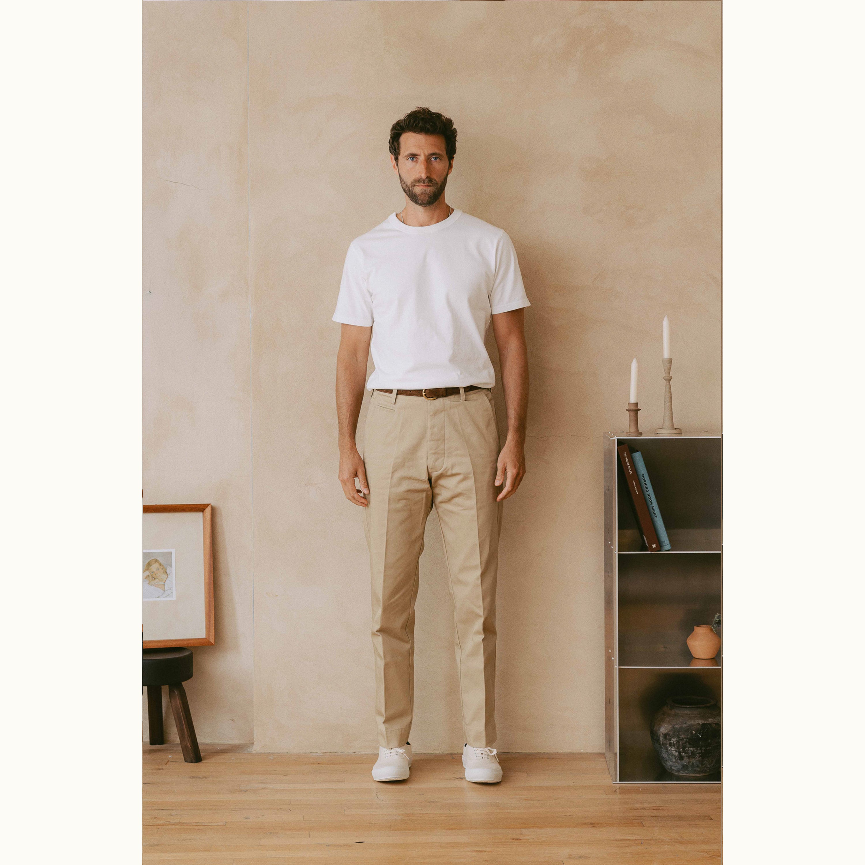 Khaki Japanese Cotton Officers Chino