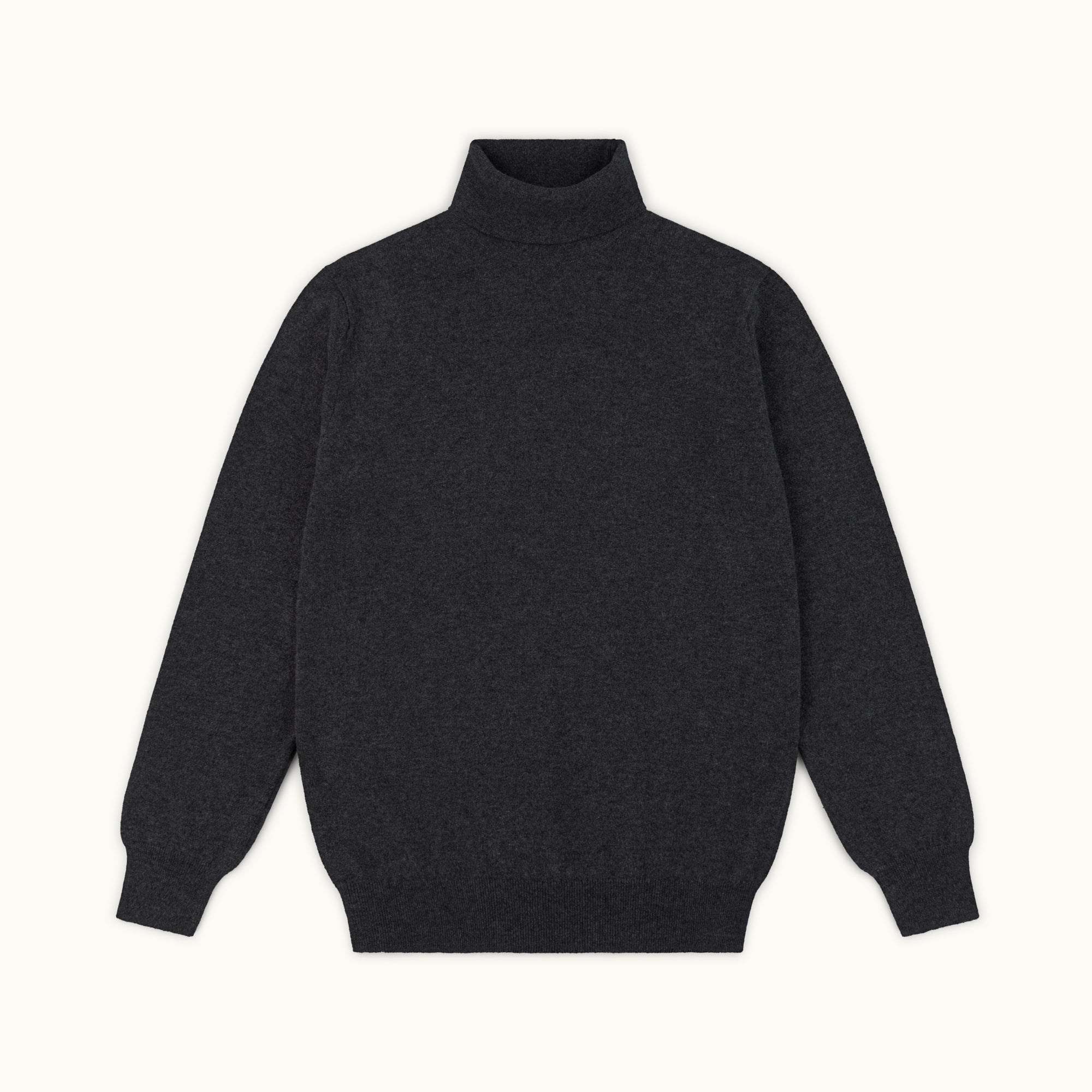 Charcoal Architect Cashmere Roll Neck