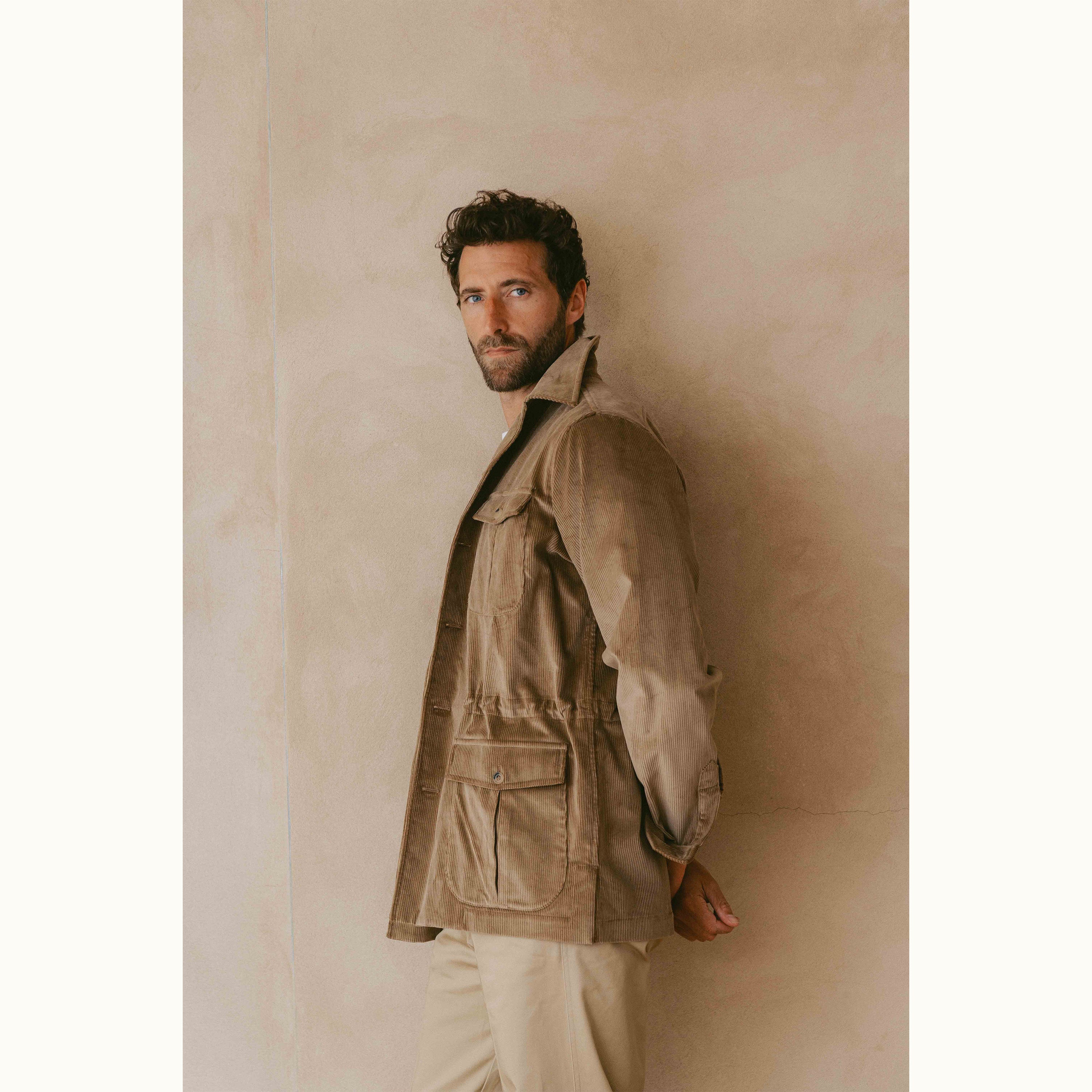 Fawn Corduroy Safari Jacket