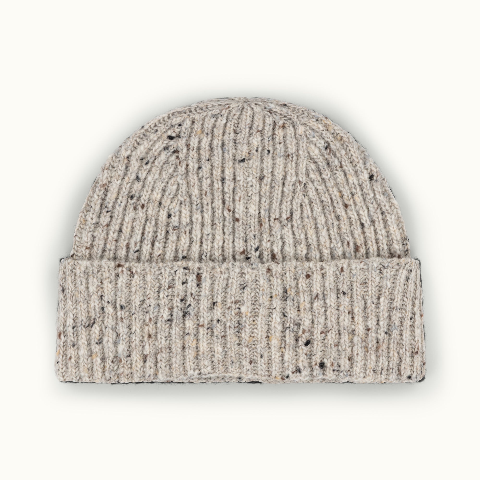Natural Merino Donegal Knitted Hat