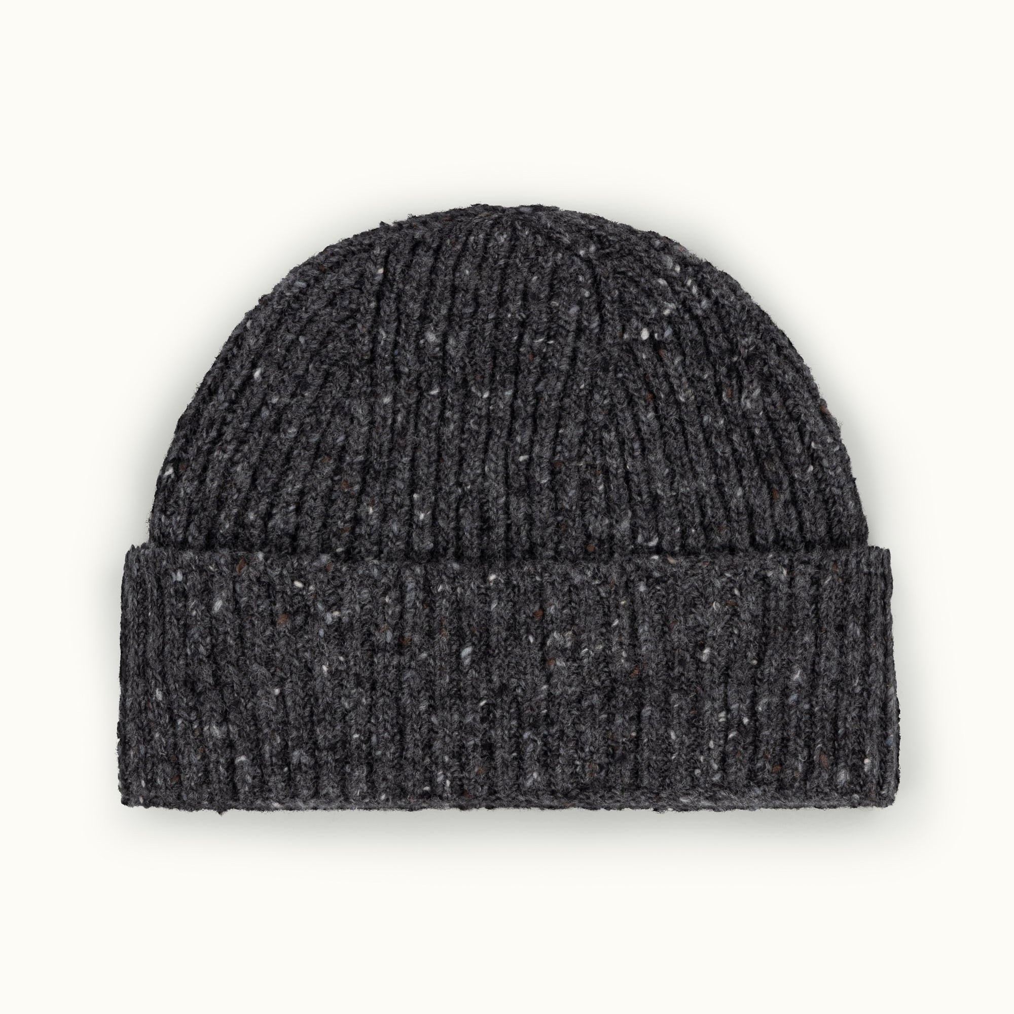Charcoal Merino Donegal Knitted Hat