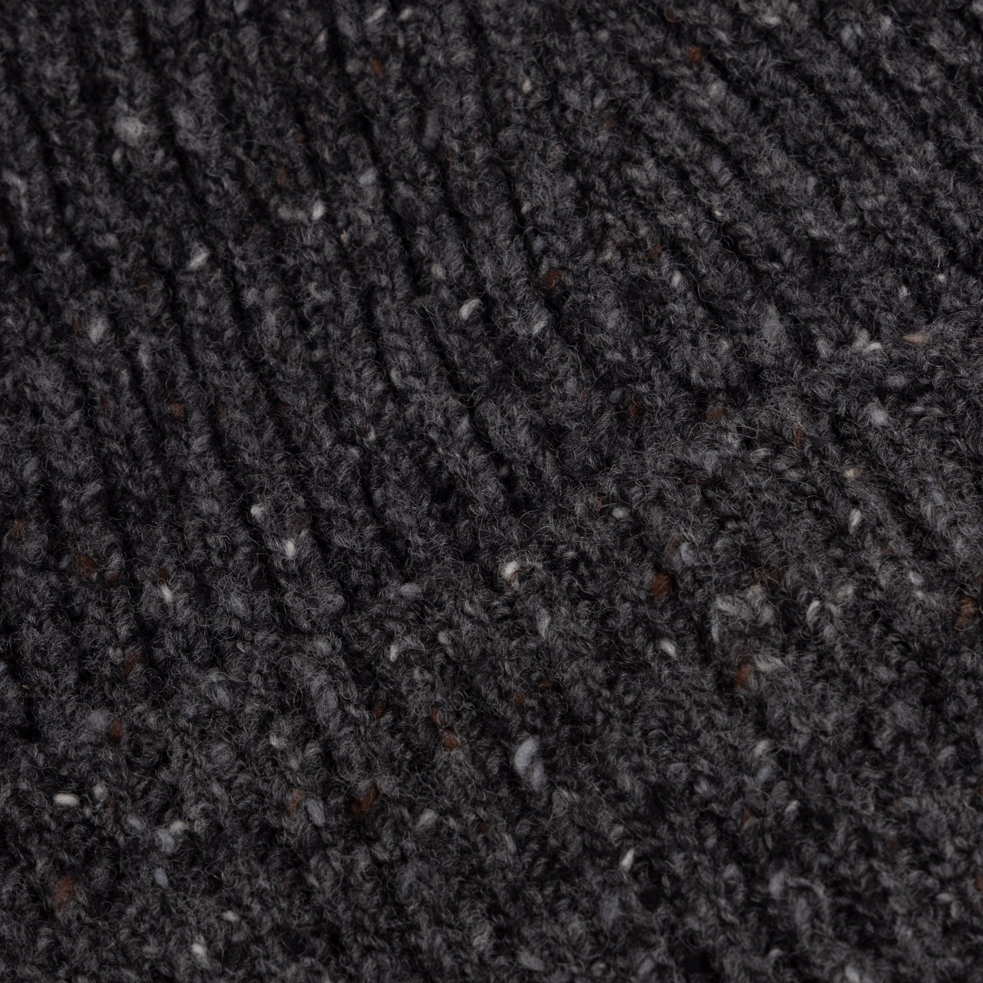 Charcoal Merino Donegal Knitted Hat