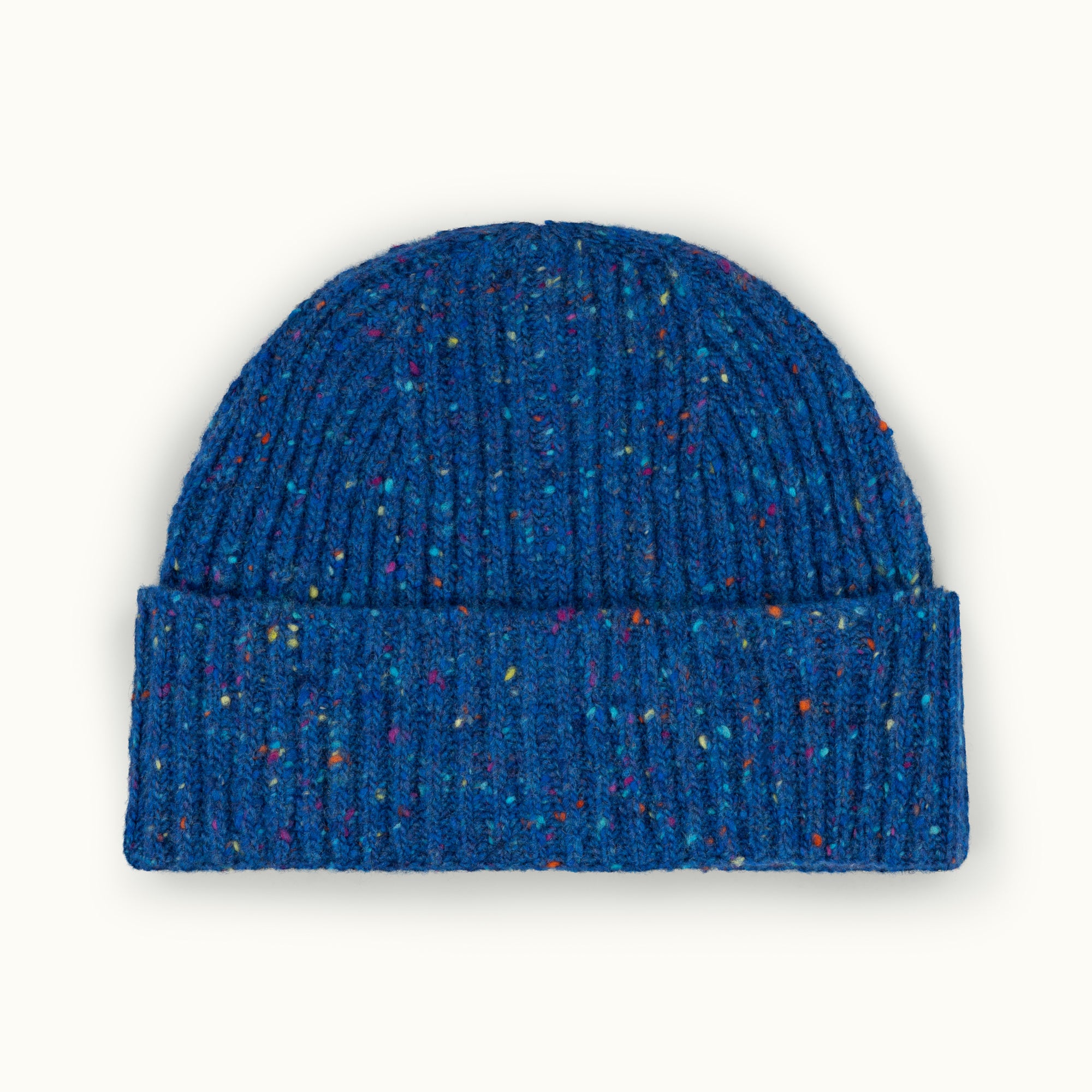 Blue Merino Donegal Knitted Hat