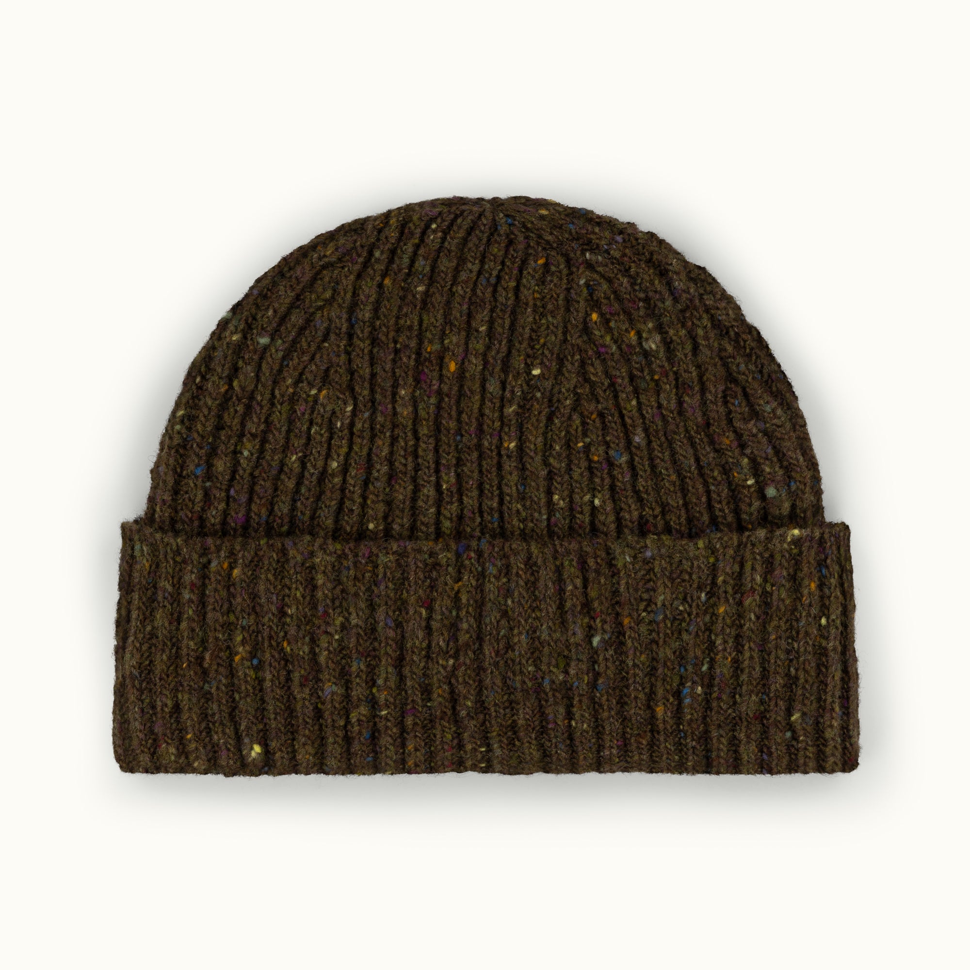 Olive Merino Donegal Knitted Hat