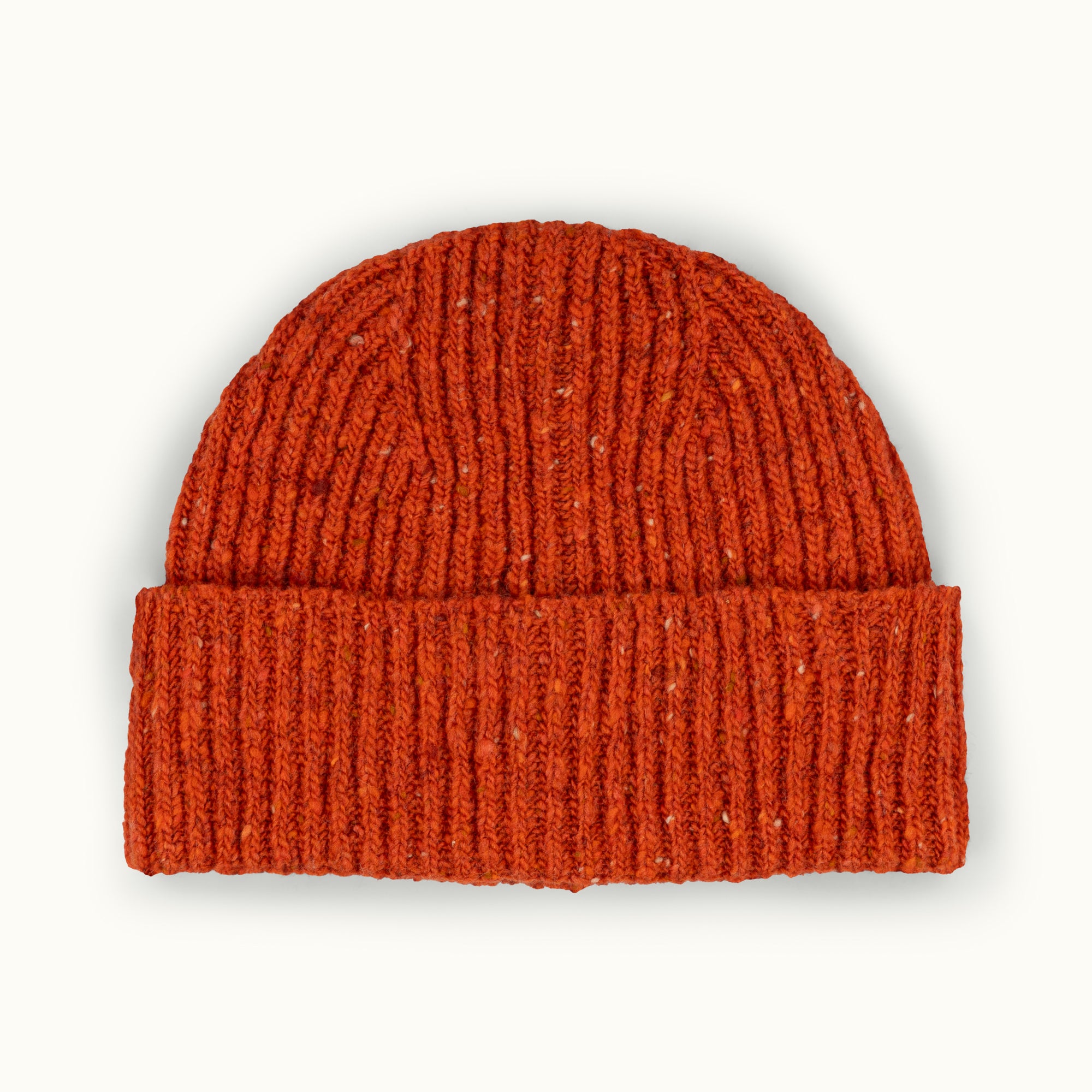 Rust Merino Donegal Knitted Hat