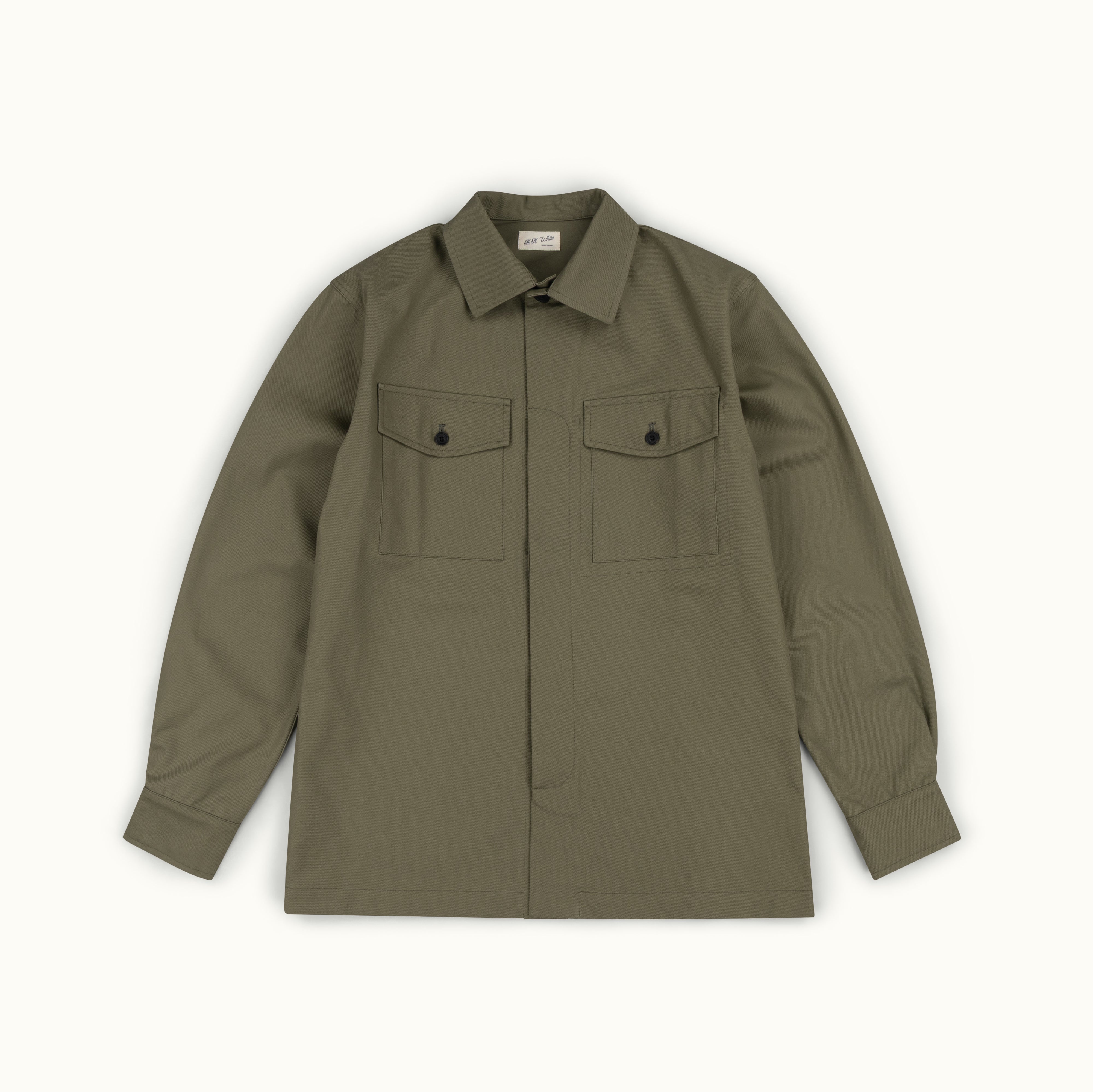 Sage Twisted Japanese Cotton Field Shirt