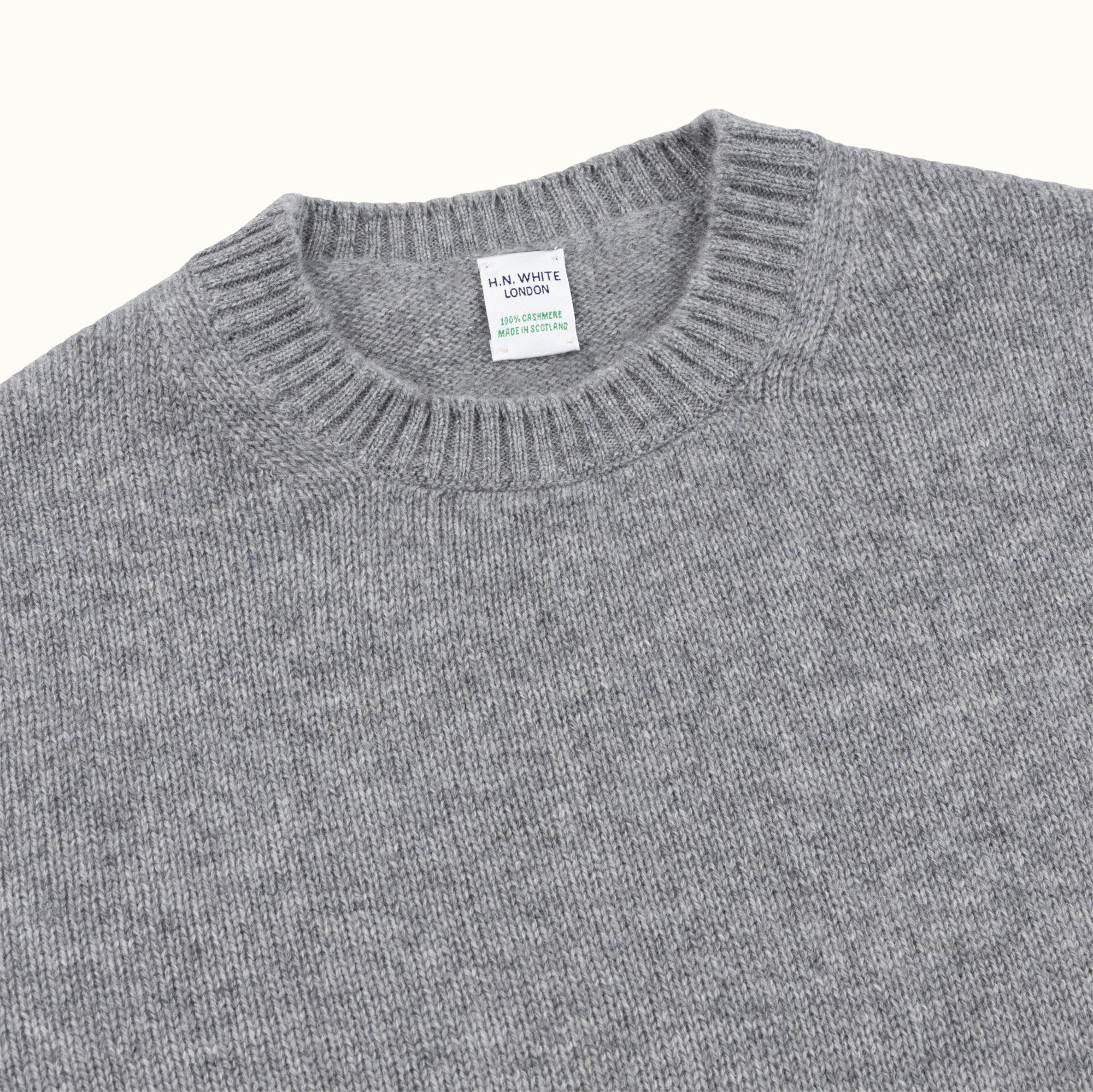 Grey Shetland Cashmere Jumper