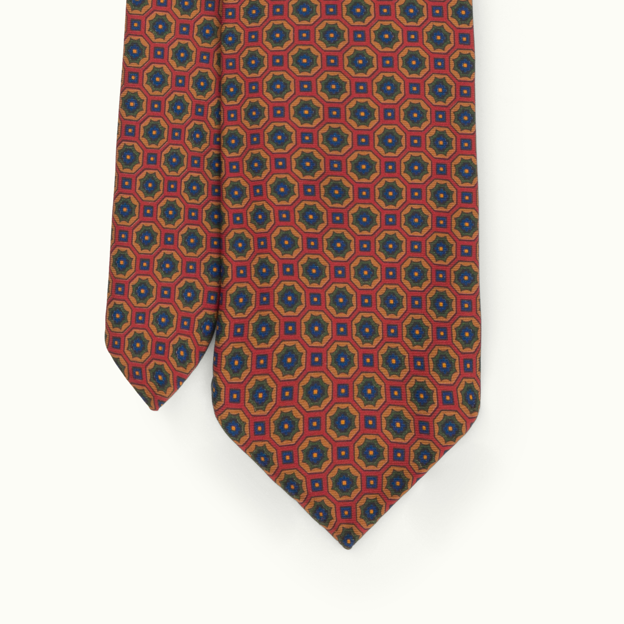 Copper Medallion Heritage Madder Silk Tie