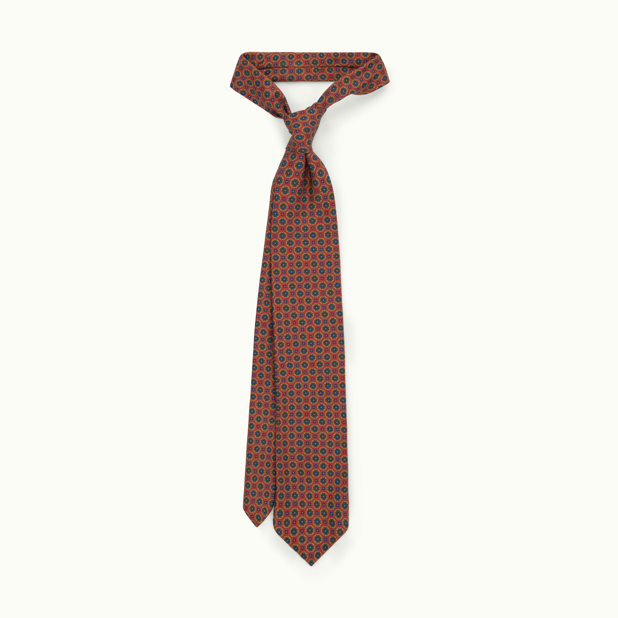 Copper Medallion Heritage Madder Silk Tie