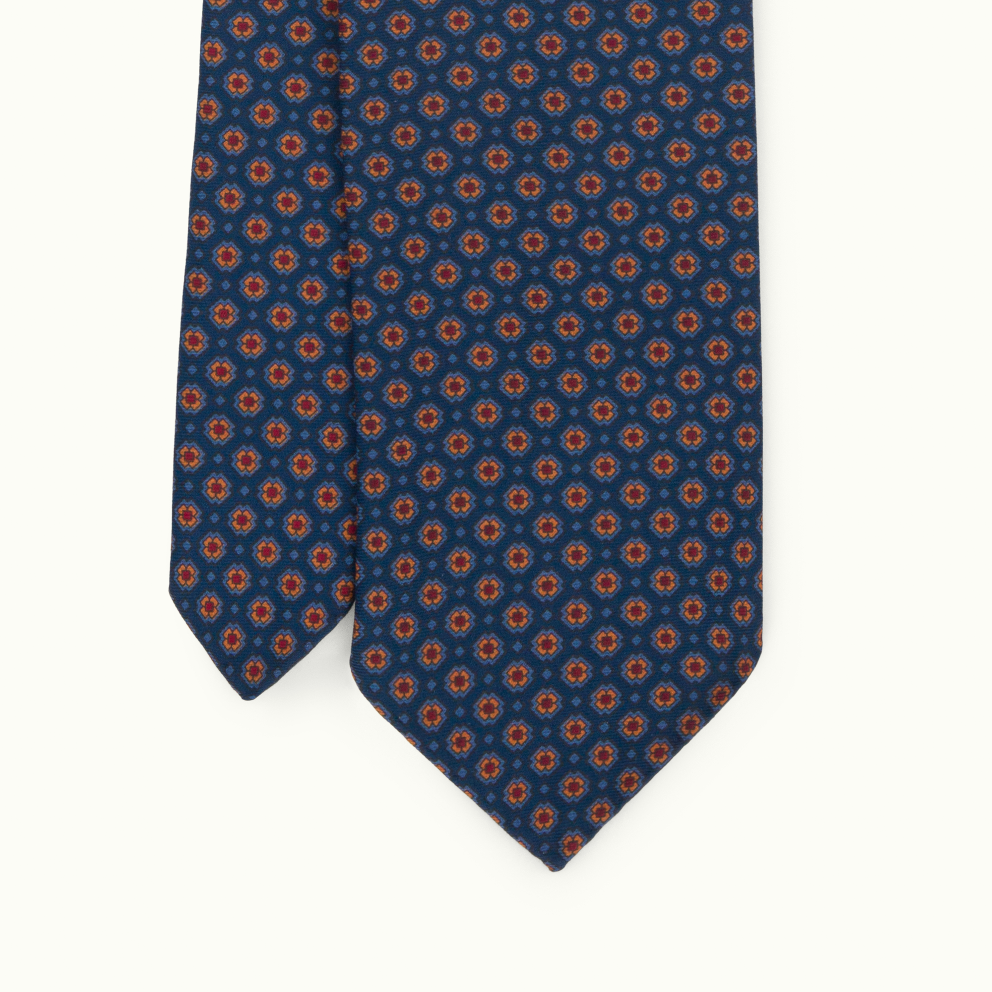 Blue Mini Medallion Heritage Madder Silk Tie